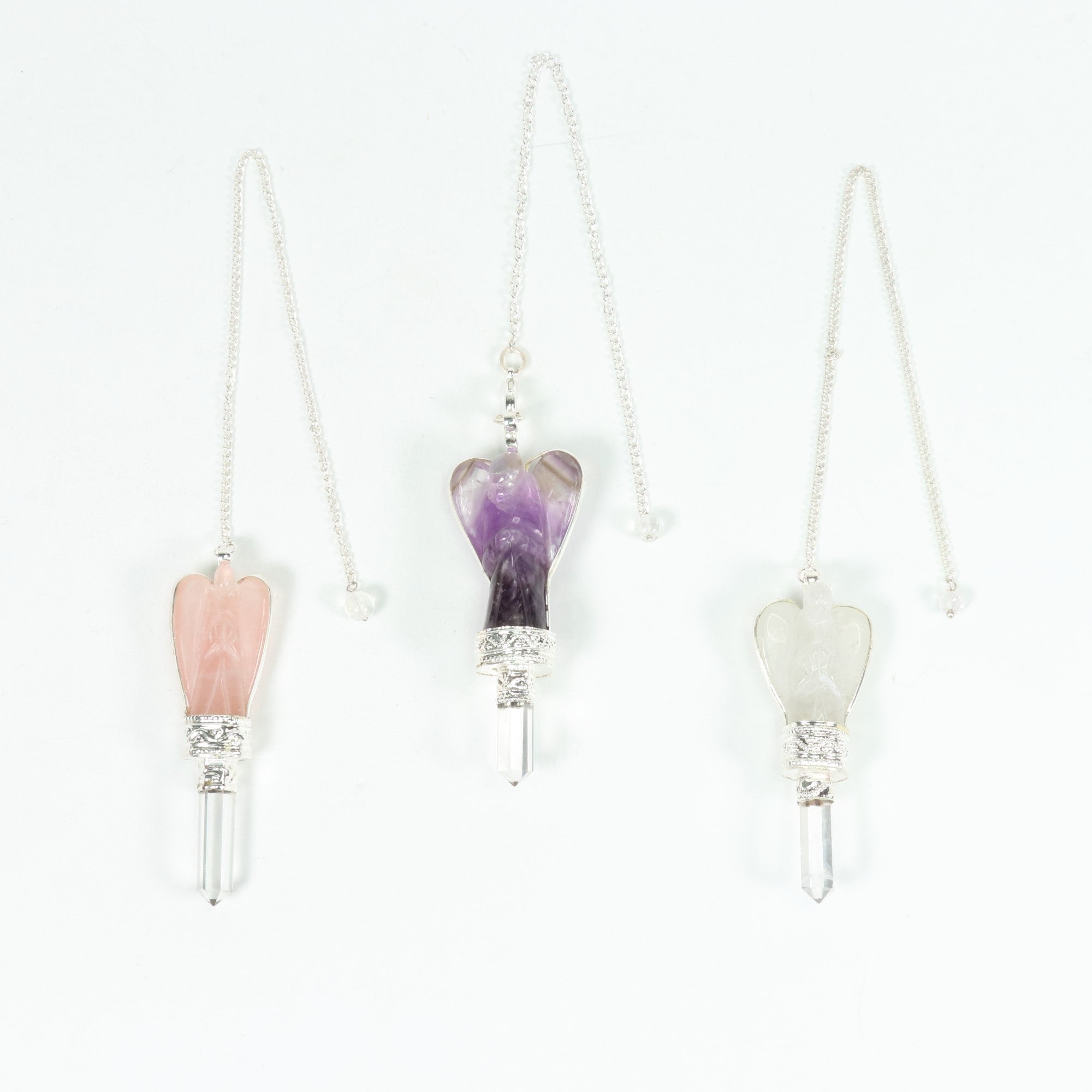 Assorted Stones Shaped Pendulum, 9,5" x 2" Inch, 10 Pieces in a Pack, #0006