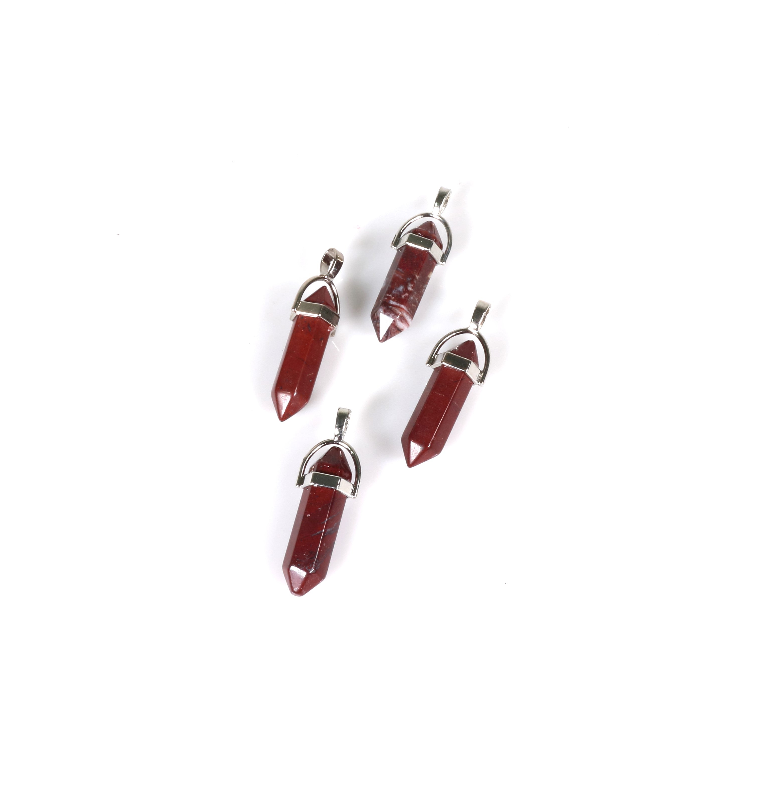 Red Jasper  Point Shape Pendants, 0.30" x 1.5" Inch, 5 Pieces in a Pack, #068