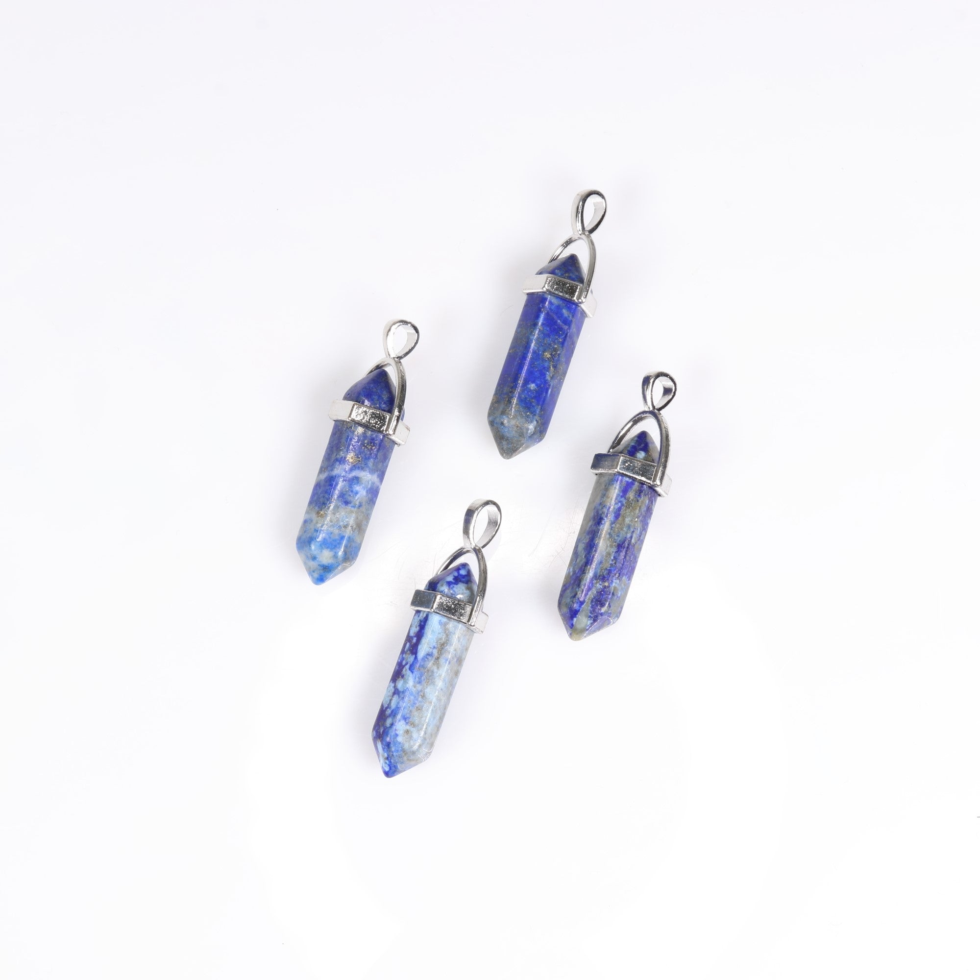 Lapis Lazuli Point Shape Pendants, 0.30" x 1.5" Inch, 5 Pieces in a Pack, #051