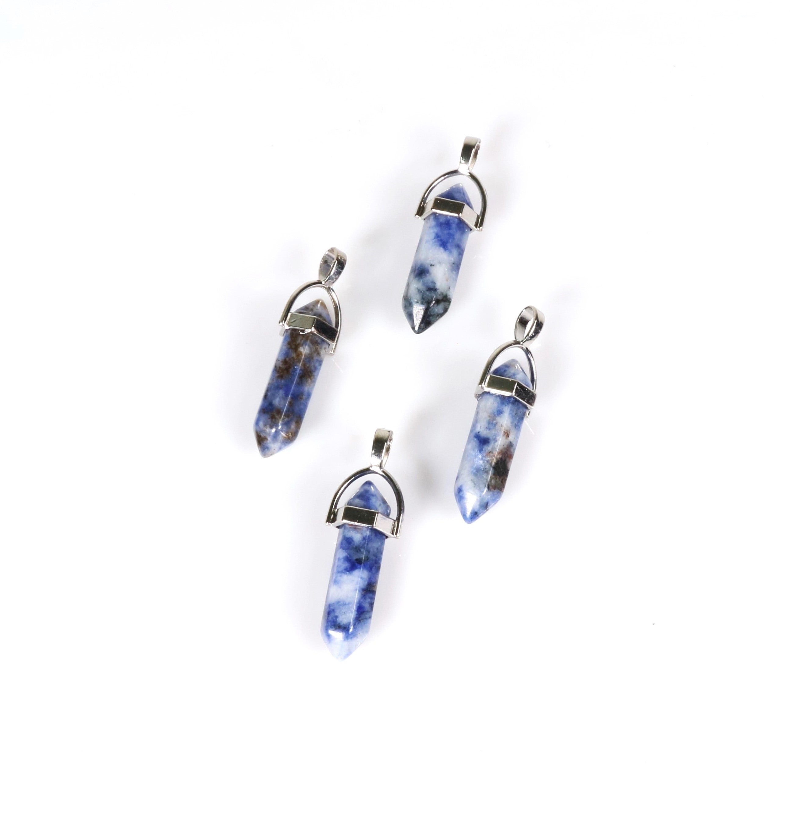 Sodalite Point Shape Pendants, 0.30" x 1.5" Inch, 5 Pieces in a Pack, #070