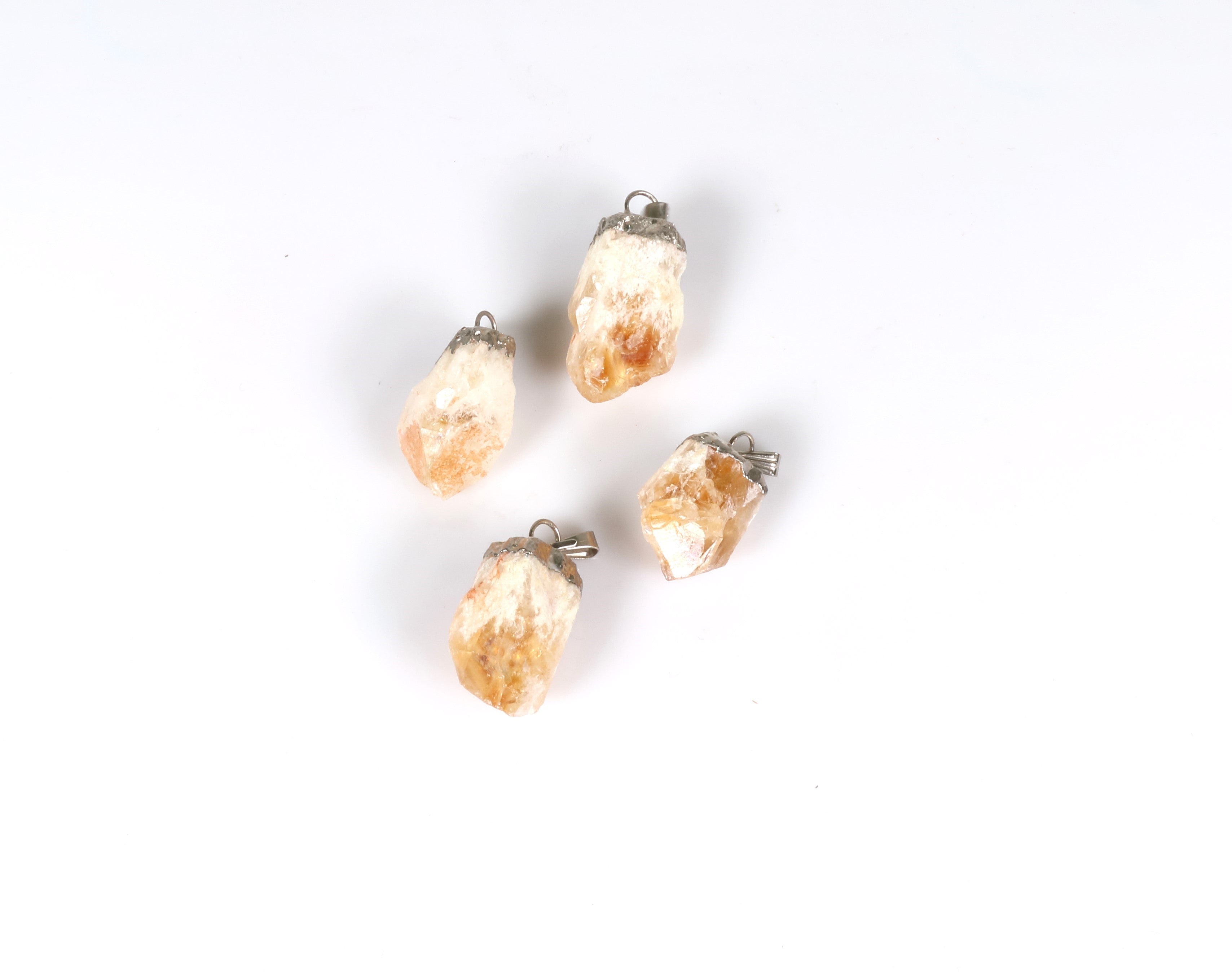 Citrine Raw Pendants, 5 Pieces in a Pack, #024