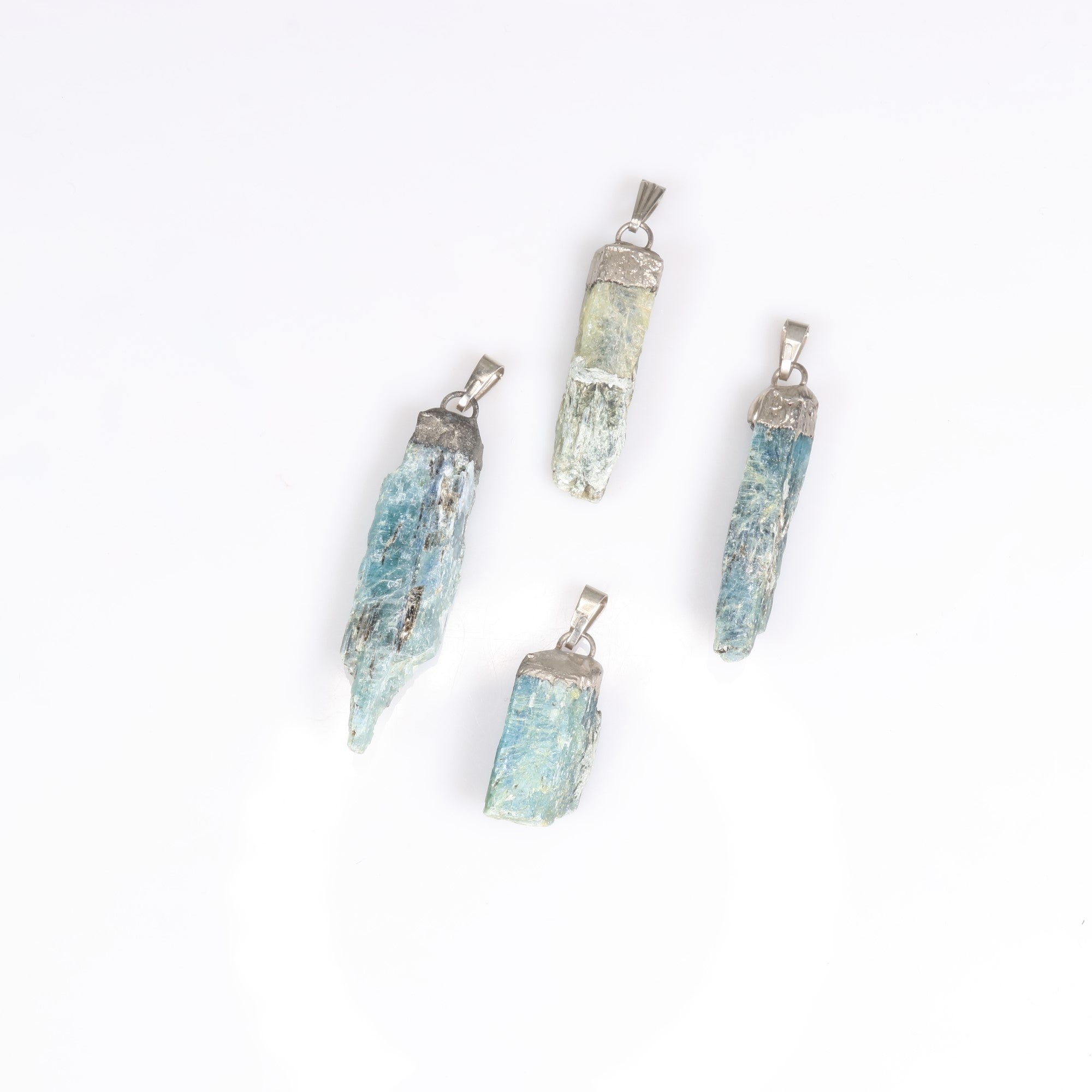 Blue Green Ocean Kyanite Raw Pendants, , 5 Pieces in a Pack, #011