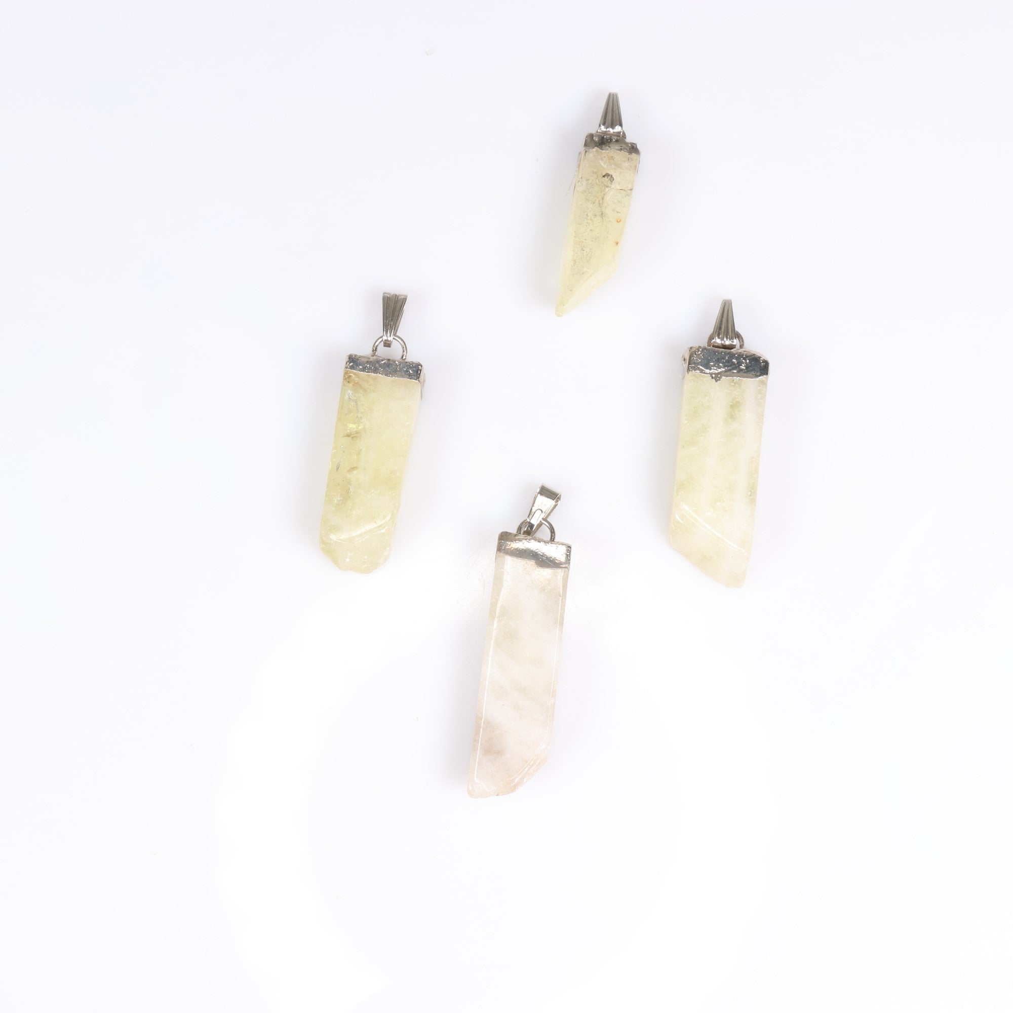 Citrine Slab Stick Pendants, 0.35" x 1.30" Inch, 5 Pieces in a Pack, #025