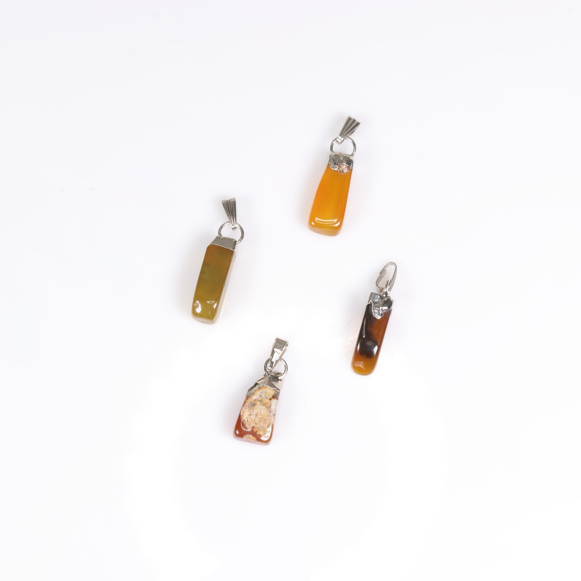 Agate Slab Stick Pendants, 5 Pieces in a Pack, #018