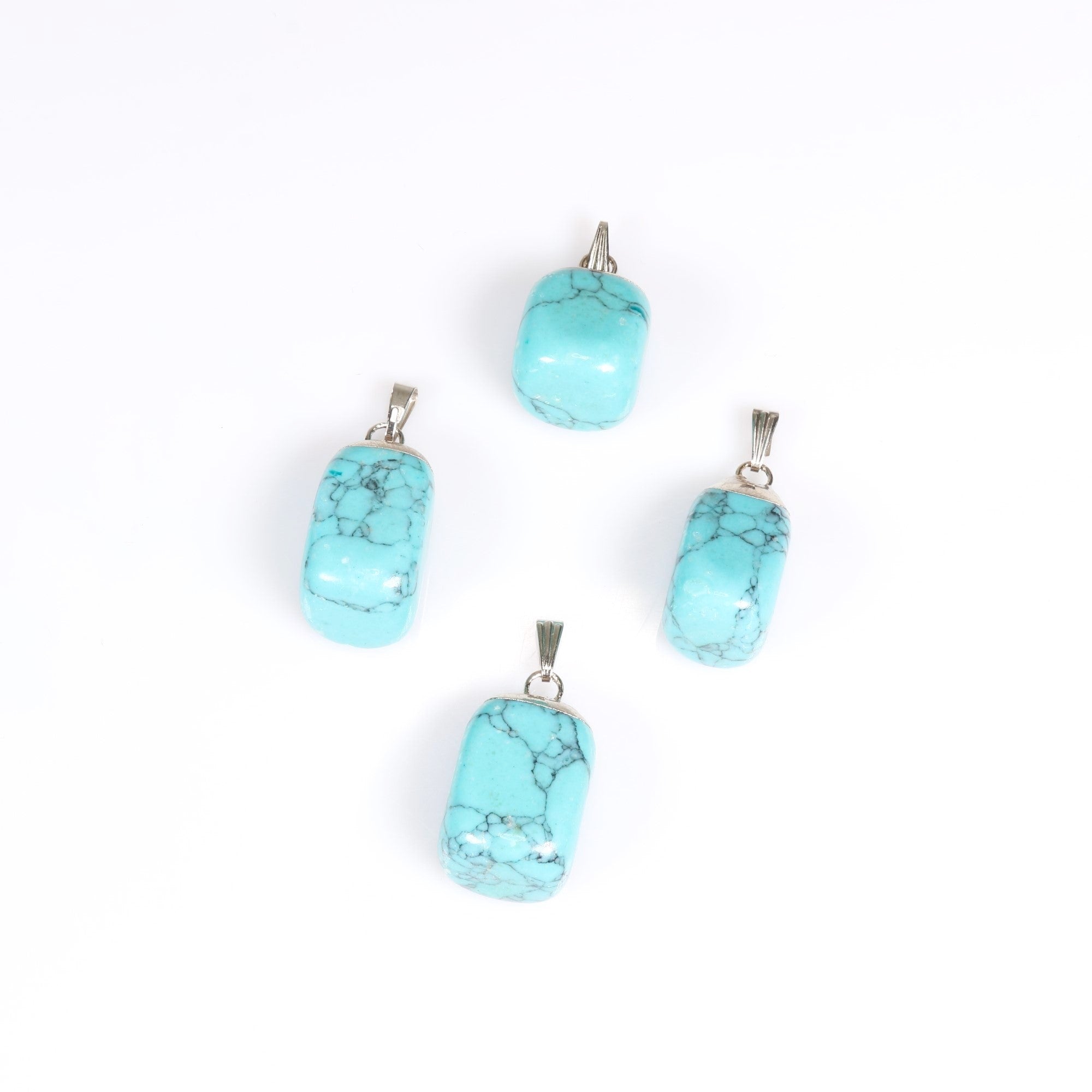 Turquoise Howlite Mixed Shape Pendants, 5 Pieces in a Pack, #049