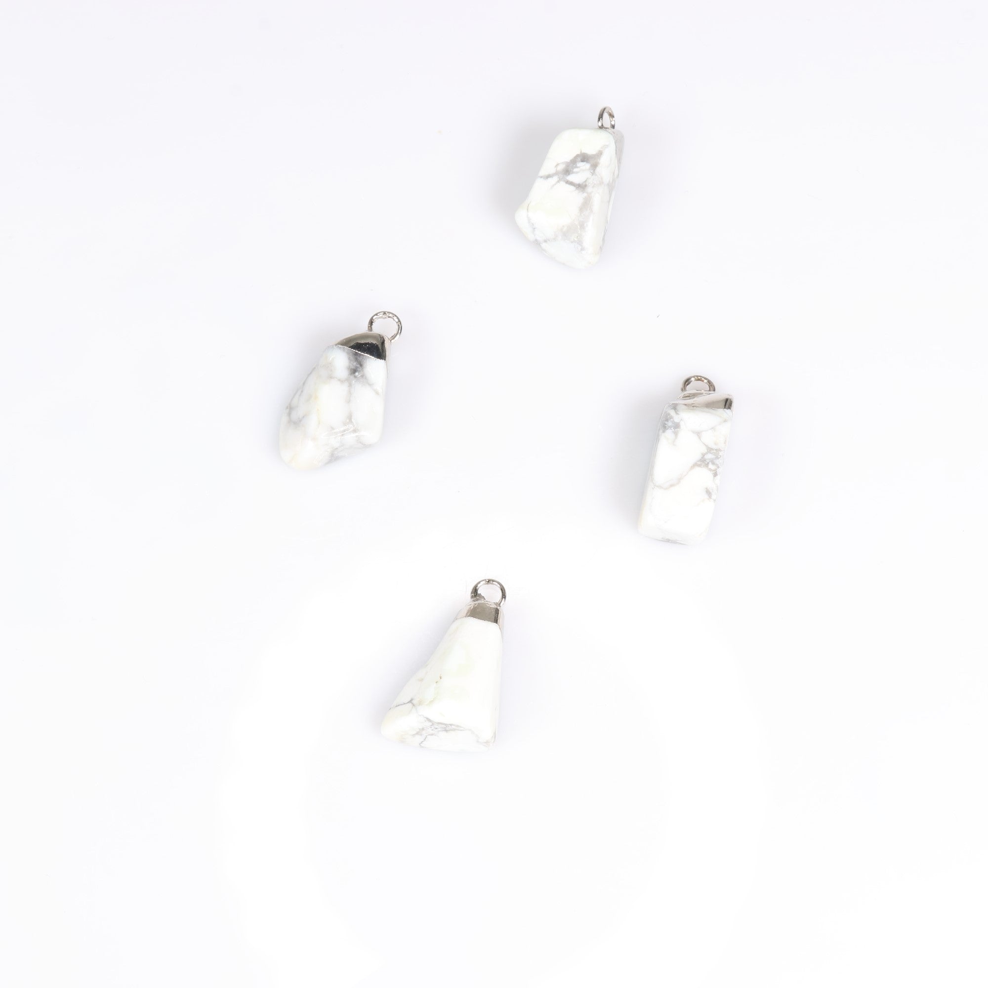 Howlite Mixed Shape Pendants, 5 Pieces in a Pack, #069