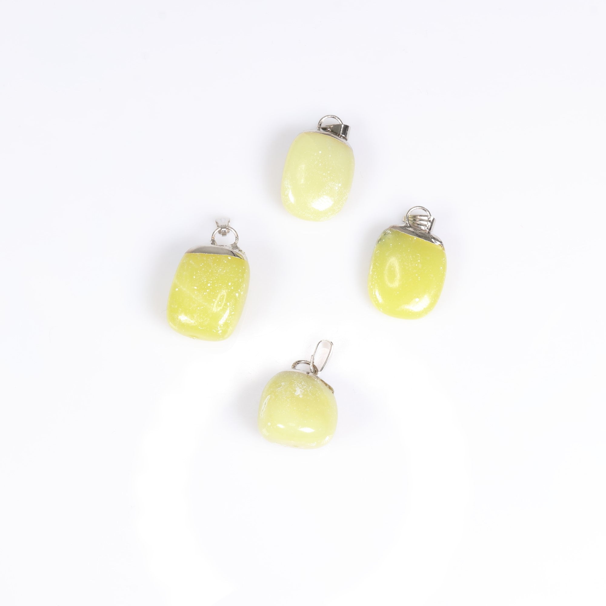 Jade Mixed Shape Pendants, 0.55" x 1.10" Inch, 5 Pieces in a Pack, #061