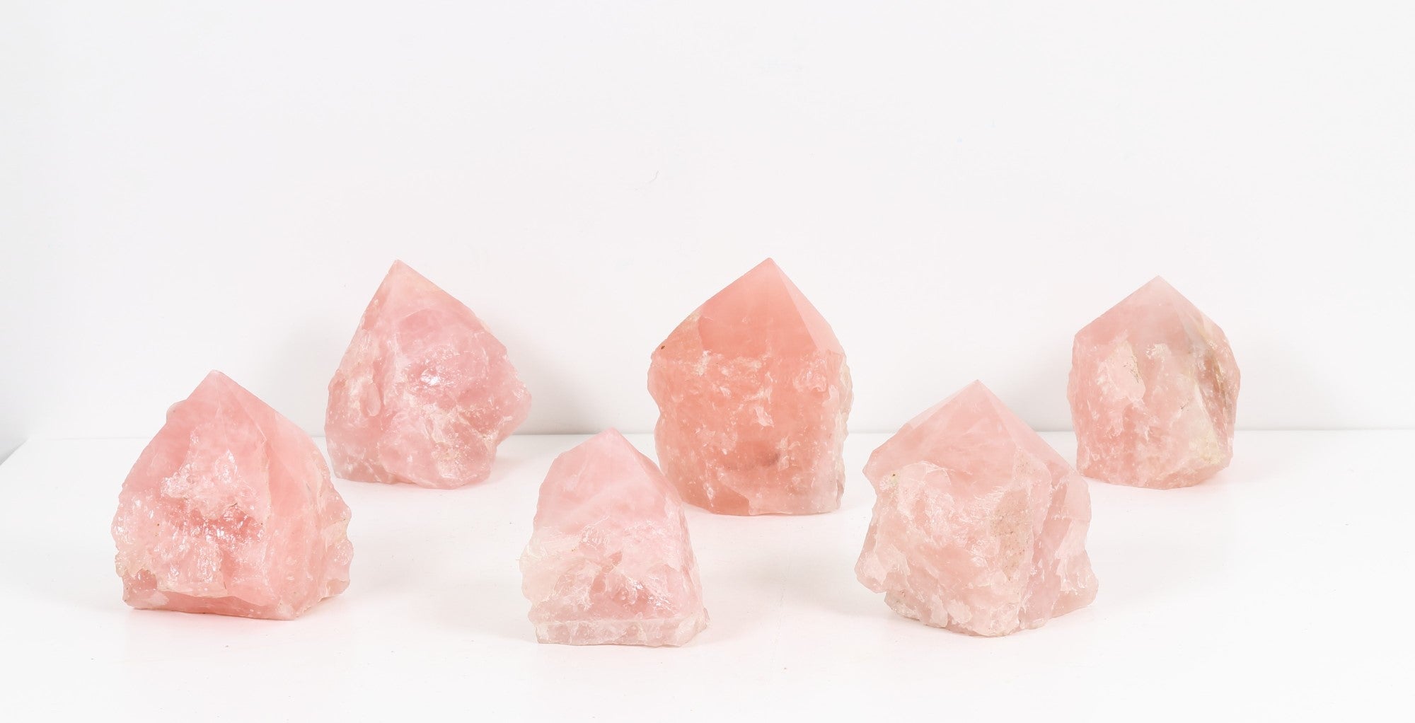 Rose Quartz Power Point, 2"-3" Inch, 80-120gr Each, 10 Pieces in a Pack