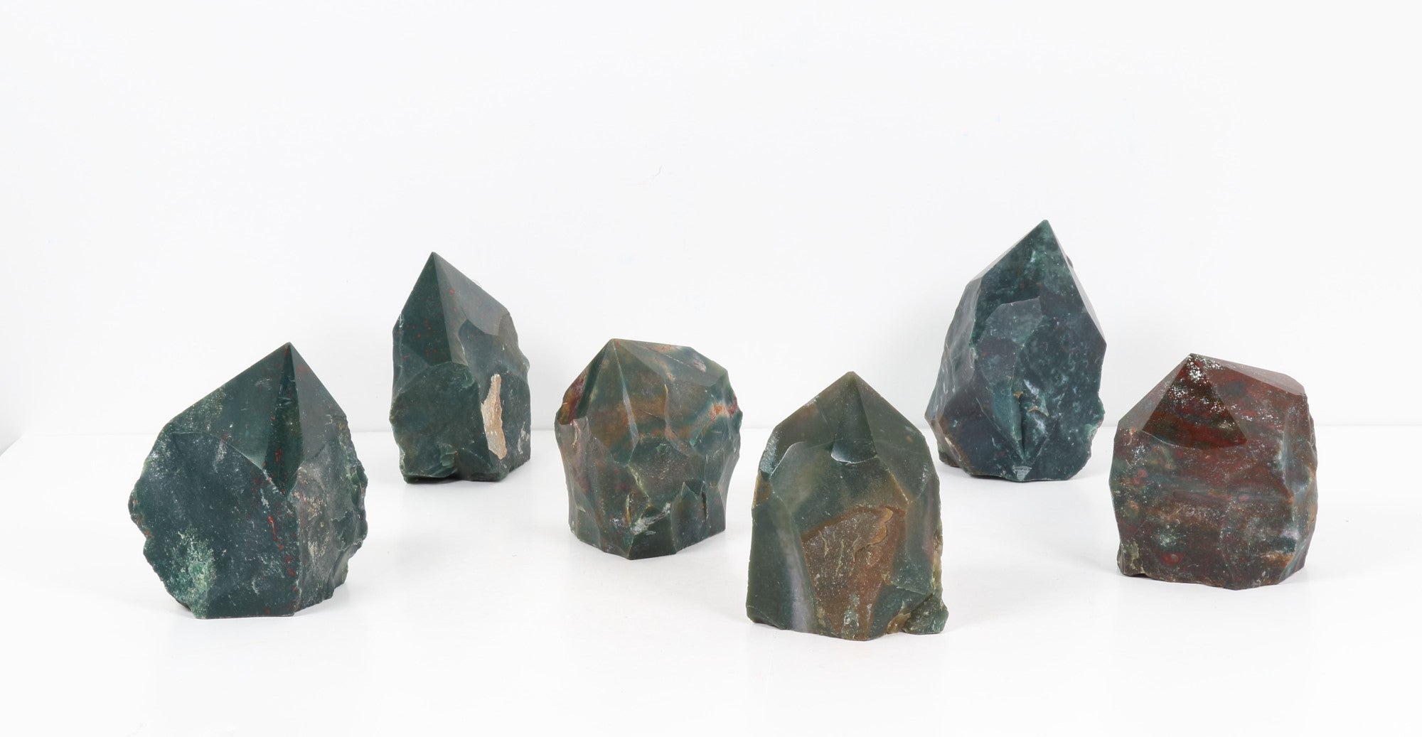 Dragon Blood Jasper Power Point, 2"-3" Inch, 80-120gr Each, 10 Pieces in a Pack