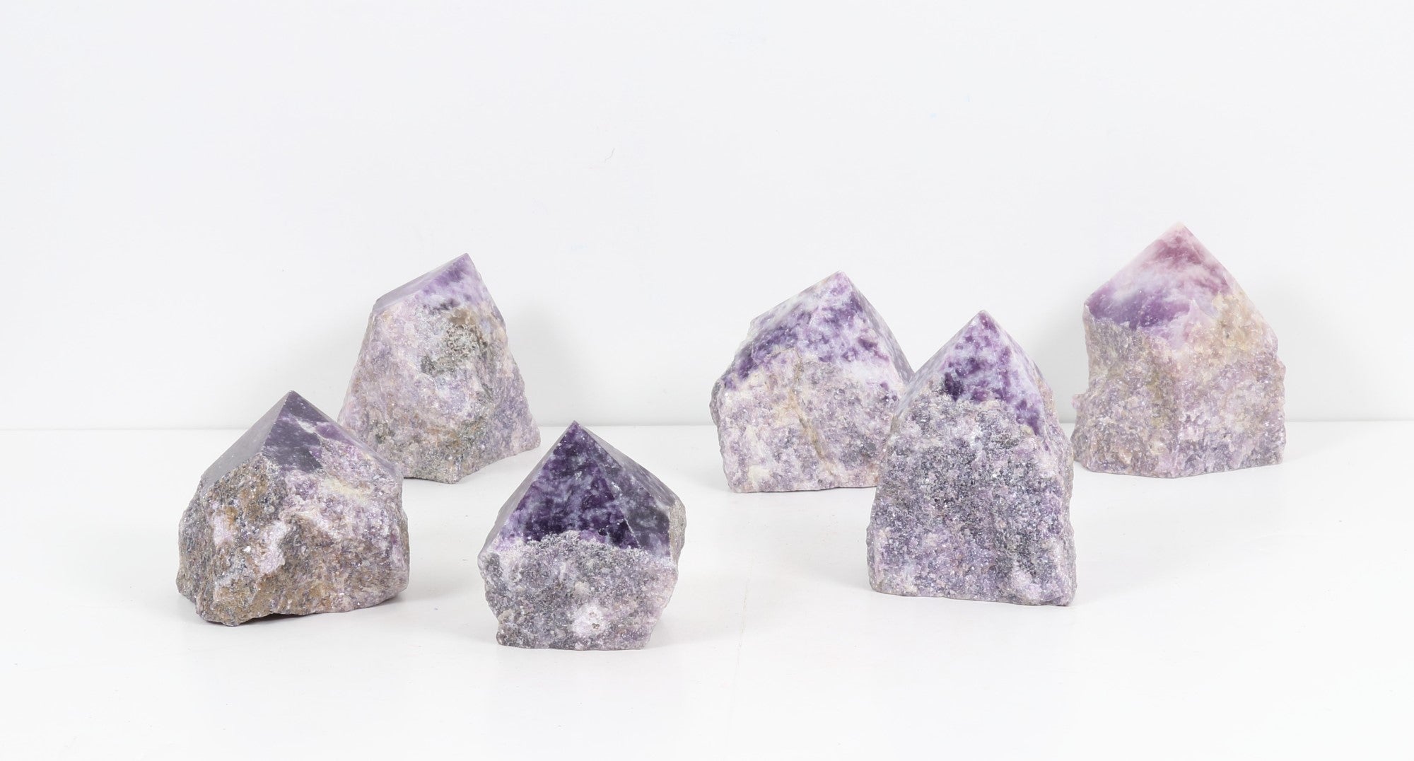 Lepidolite Power Point, 2"-3" Inch, 80-120gr Each, 10 Pieces in a Pack