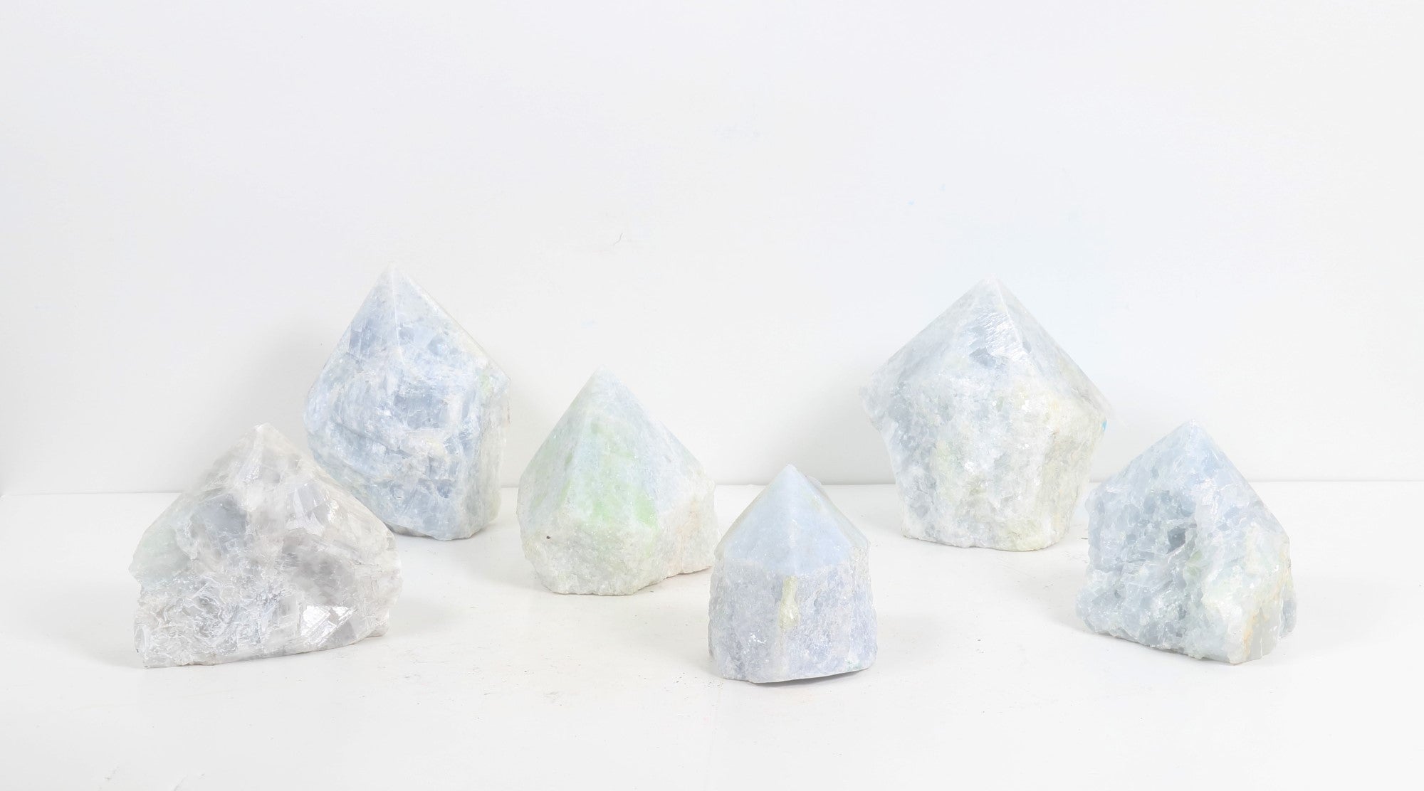 Blue Calcite Power Point, 3"-4" Inch, 200-400gr Each, 1 Piece