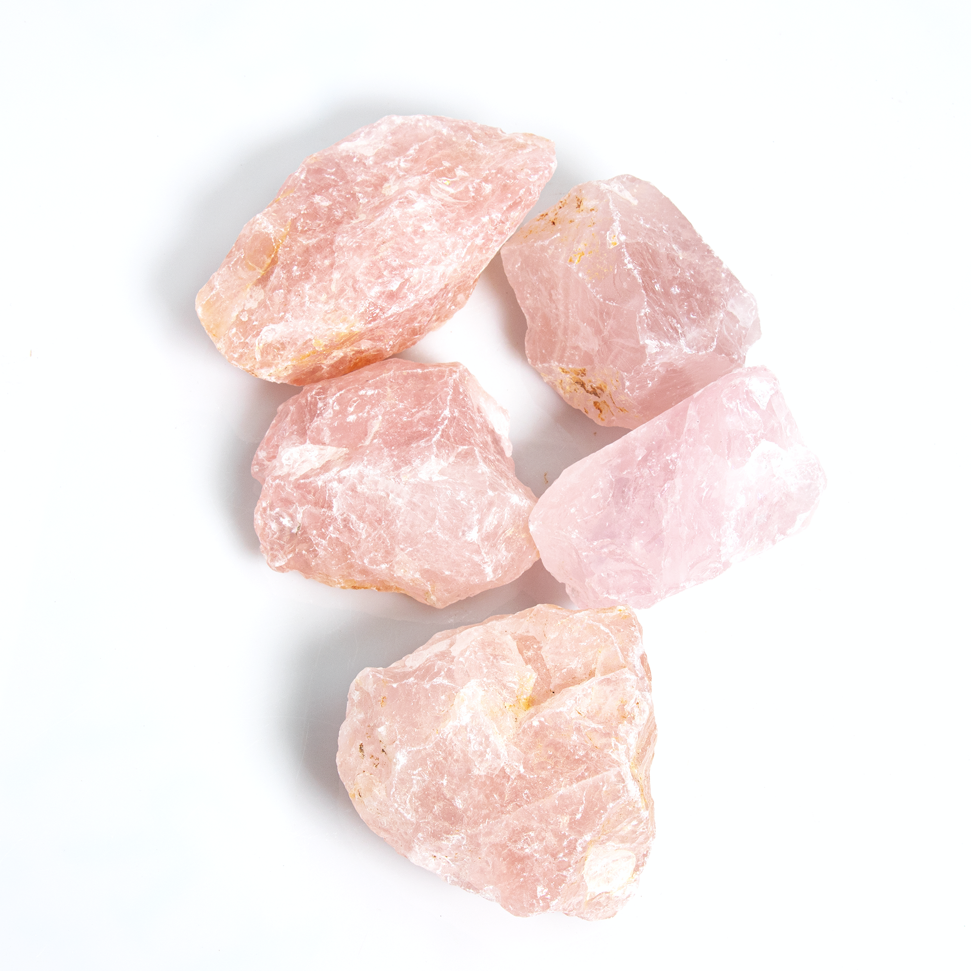 Rose Quartz Rough Stone, 20 Pieces in a Pack, #006