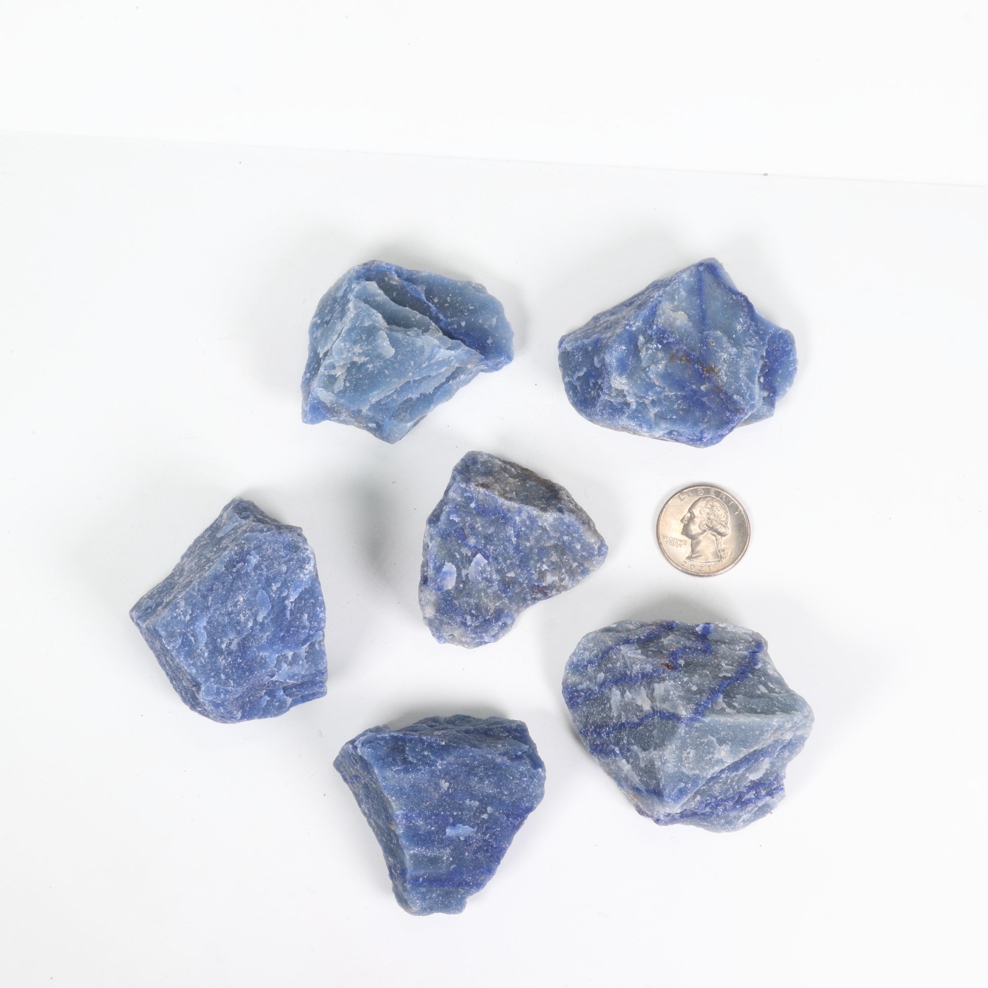 Blue Aventurine Rough Stone, 20 Pieces in a Pack, #010