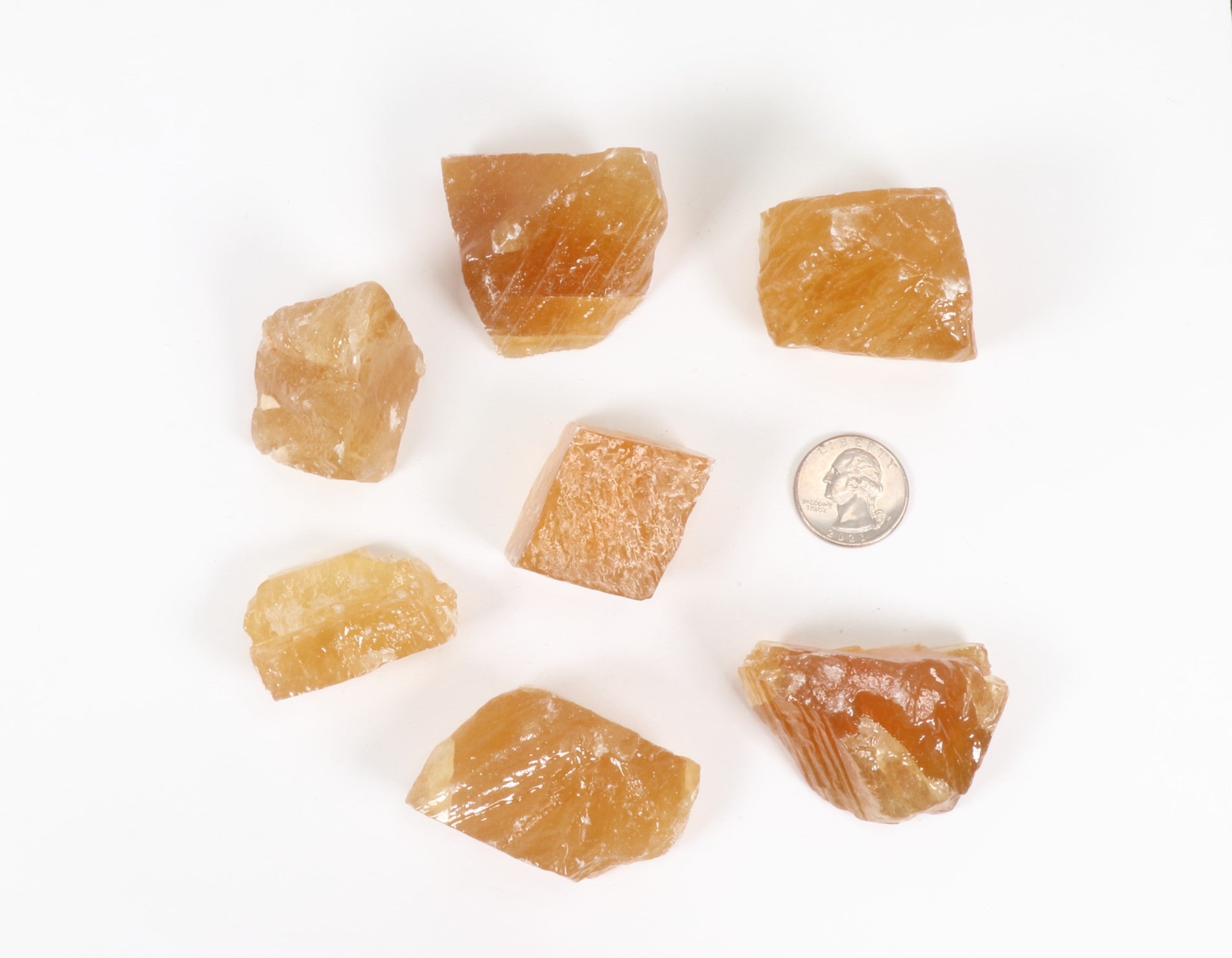 Citrine Calcite Rough Stone,3-5 cm, 20 Pieces in a Pack, #033