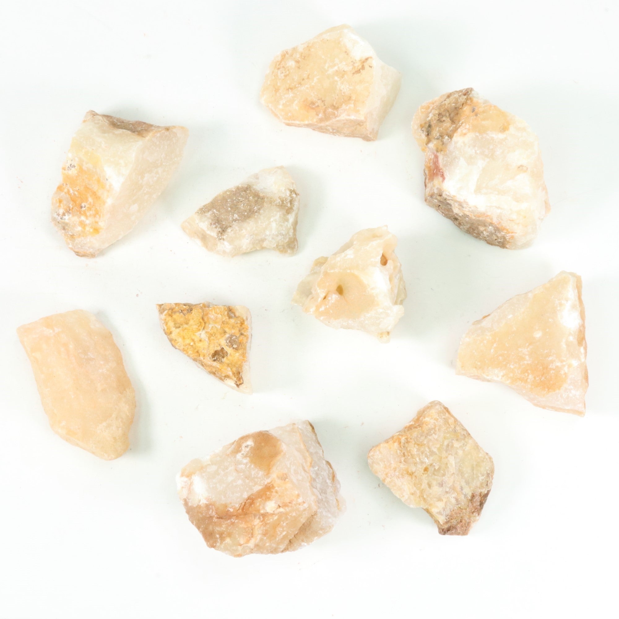 Yellow Calcite Rough Stone, 3-6cm, 20 Pieces in a Pack, #070