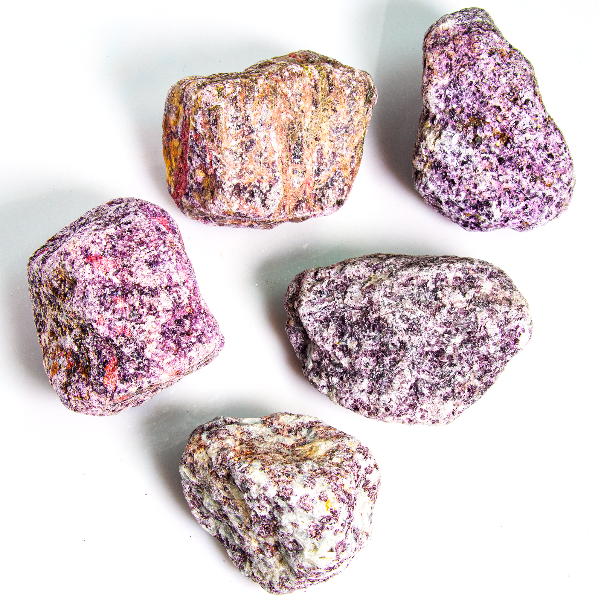 Lepidolite Rough Stone, 3-6cm, 20 Pieces in a Pack, #024