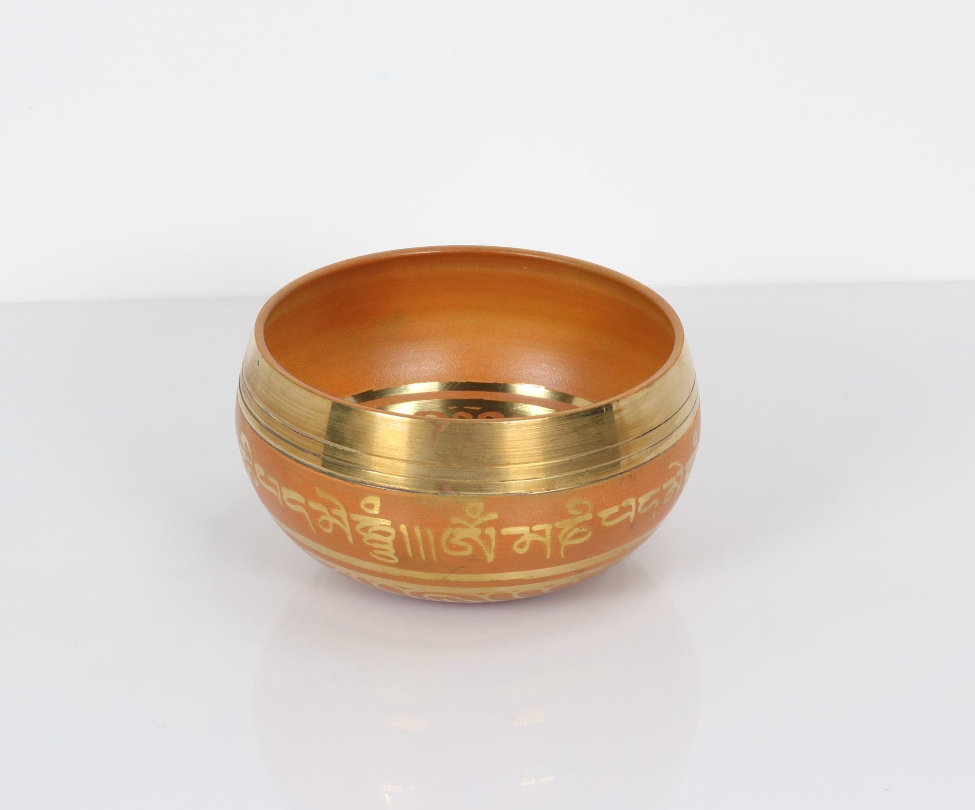 Atma Buti Metal Singing Bowl Orange, 3" Inch, 210 Grams