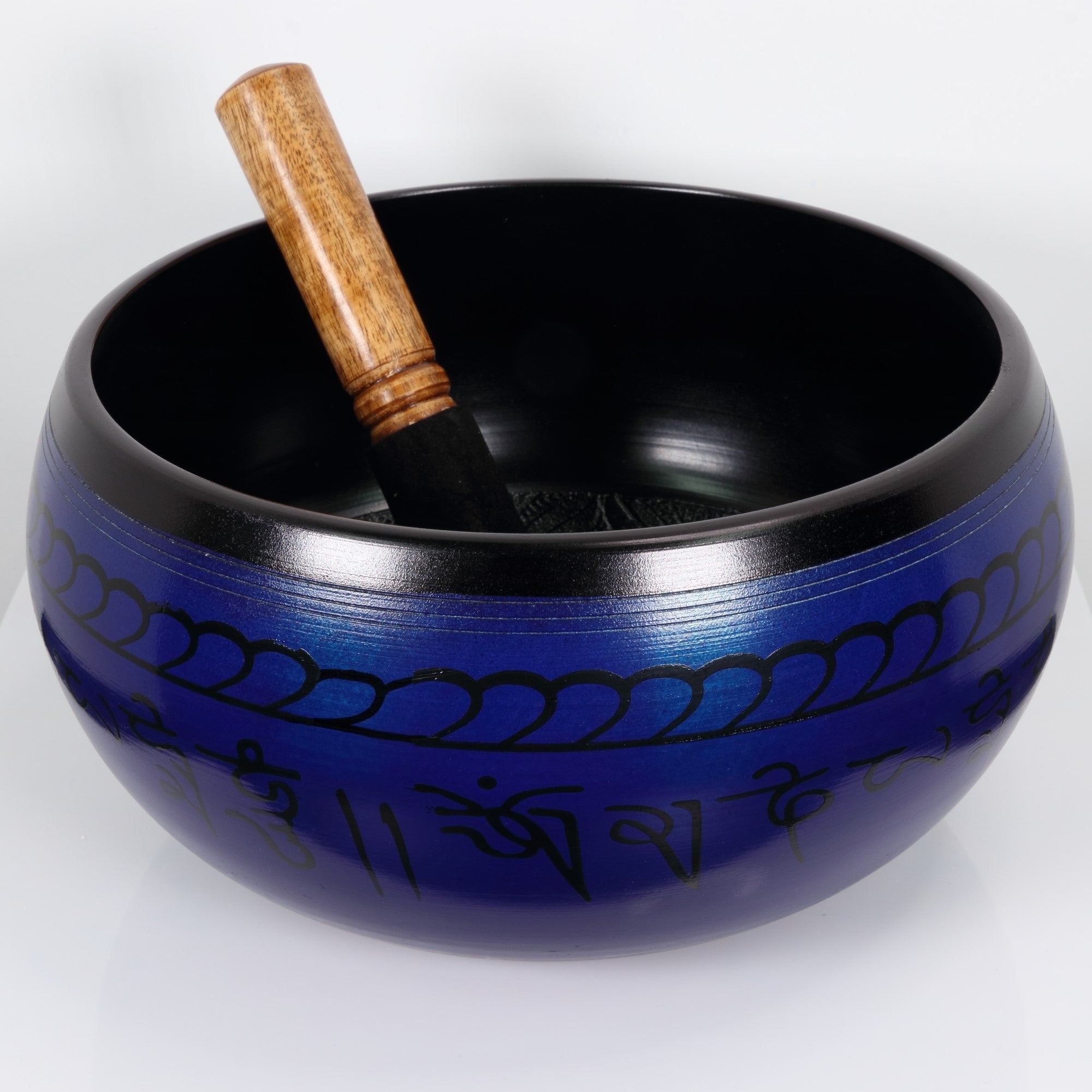 Atma Buti Metal Singing Bowl Navy Blue, 8" Inch, 1700 Grams