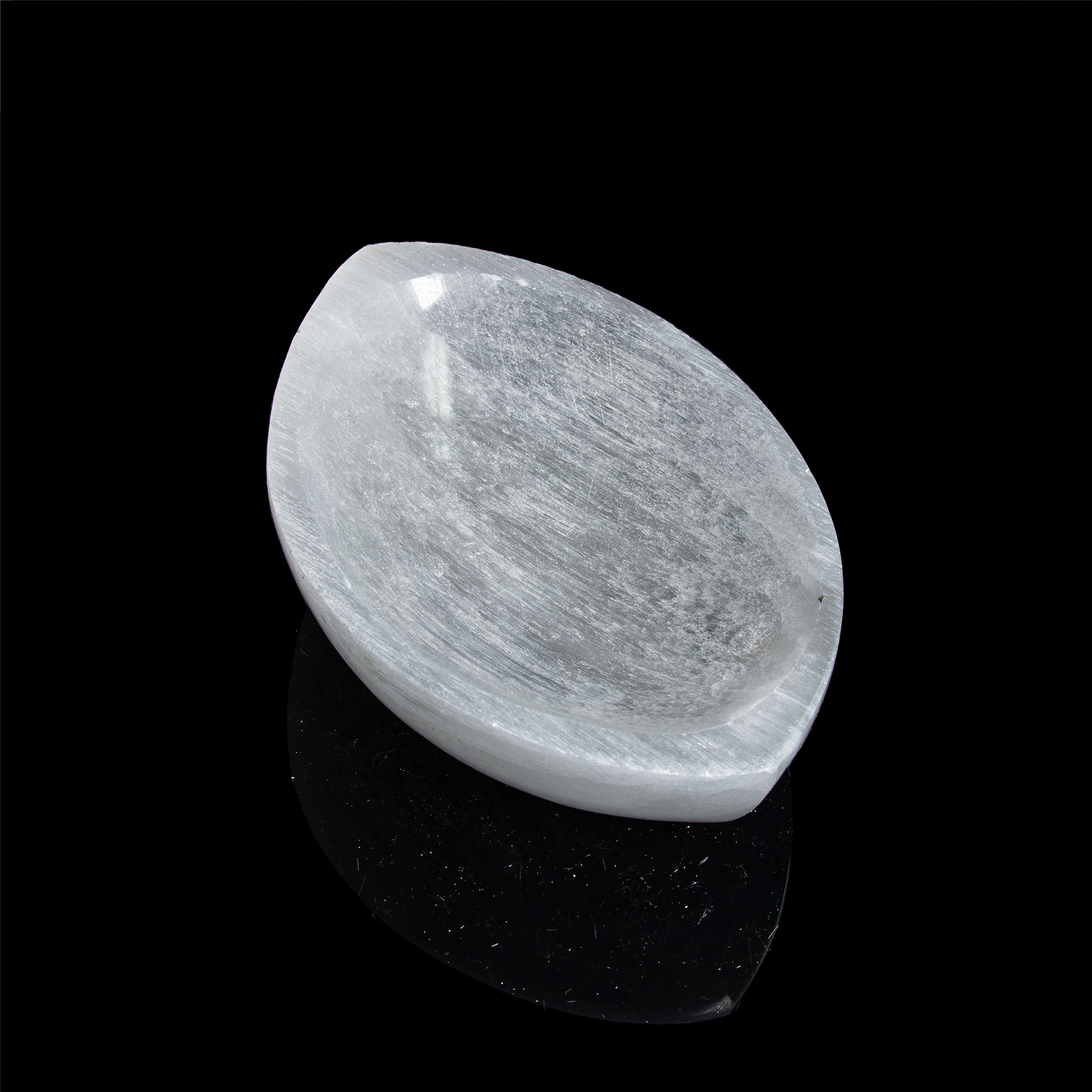 Selenite Plain Marquise Bowl, 4-4,5", #001