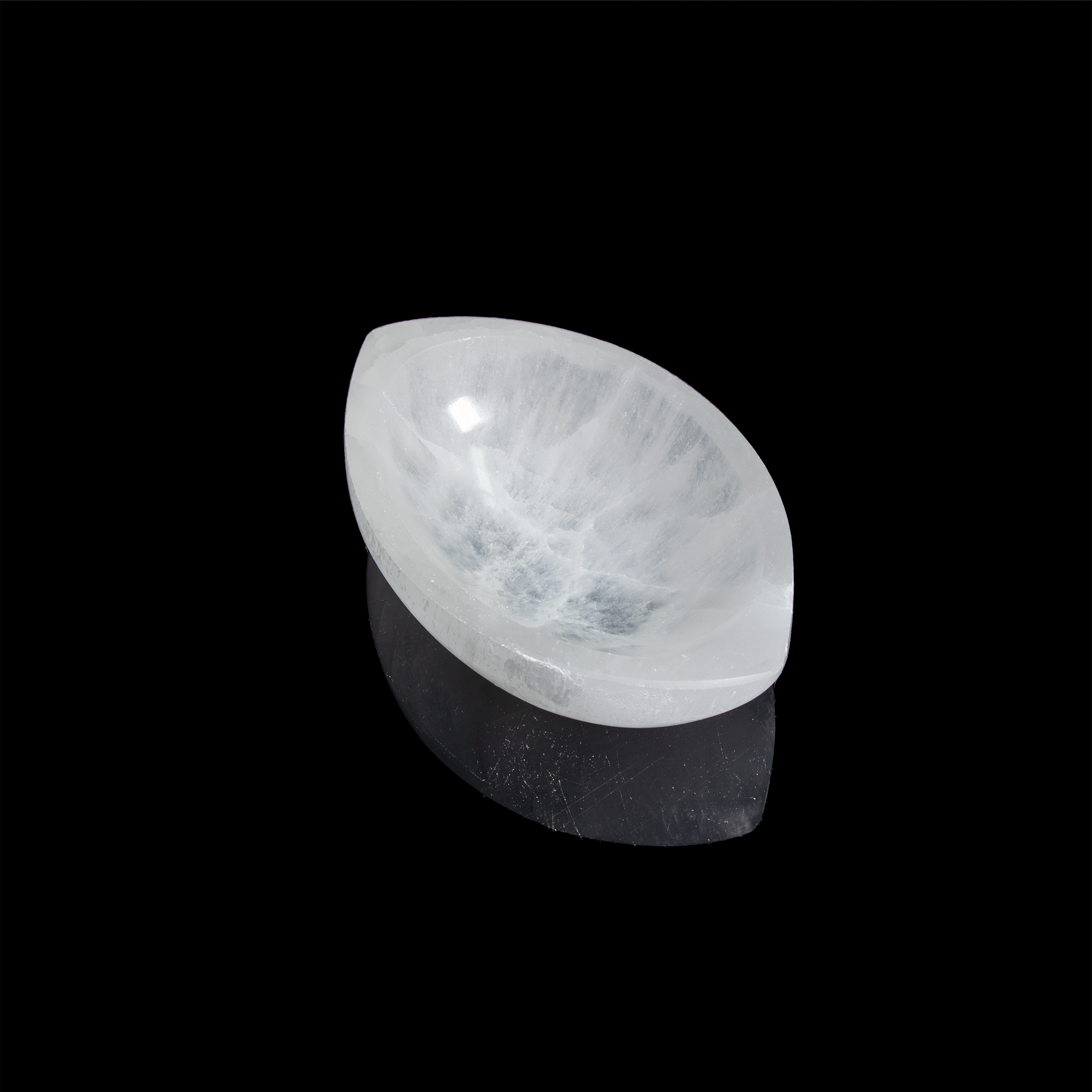 Selenite Plain Marquise Bowl, 5-5,5", #002