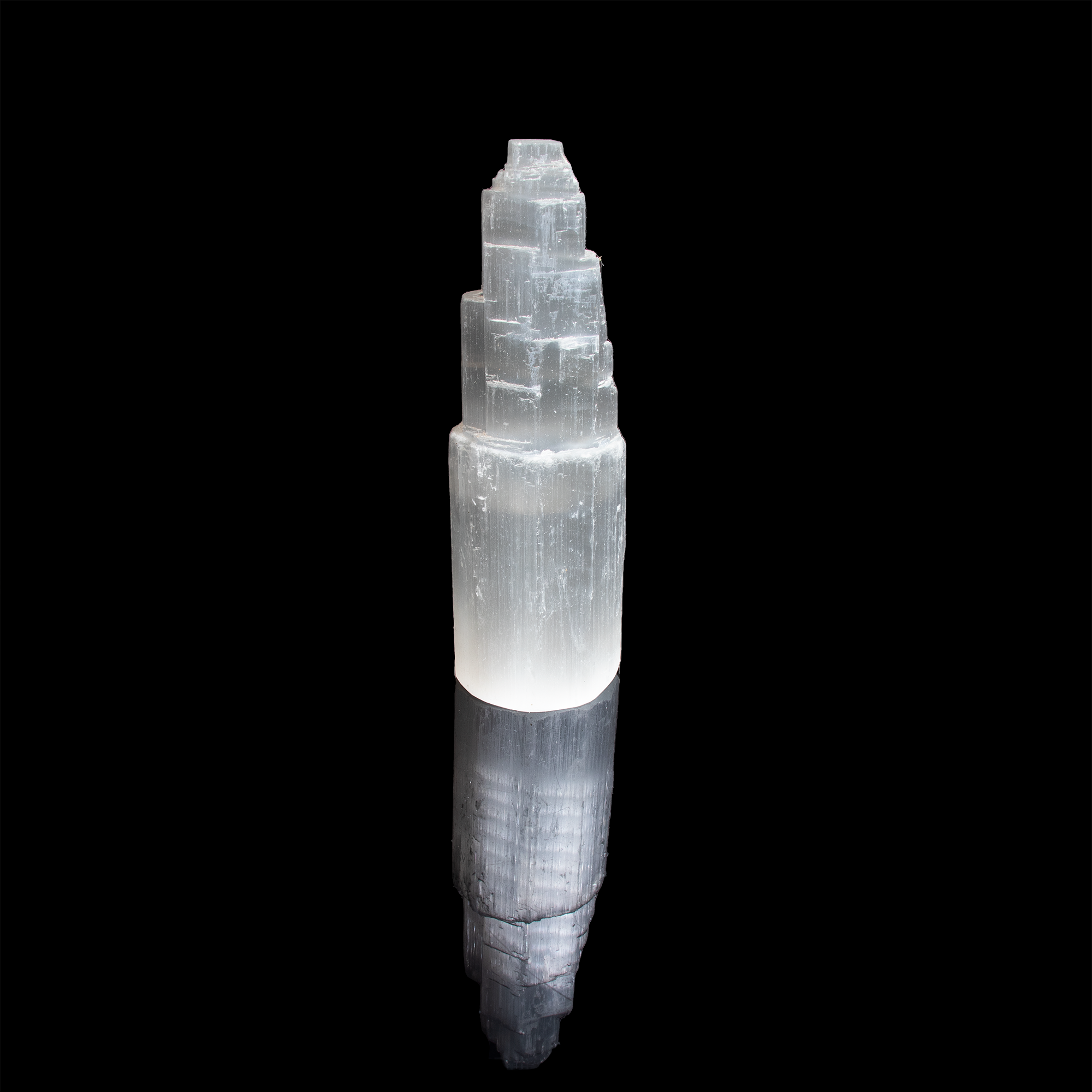 Selenite Plain Tower, 8"-8,5" Inch, #007