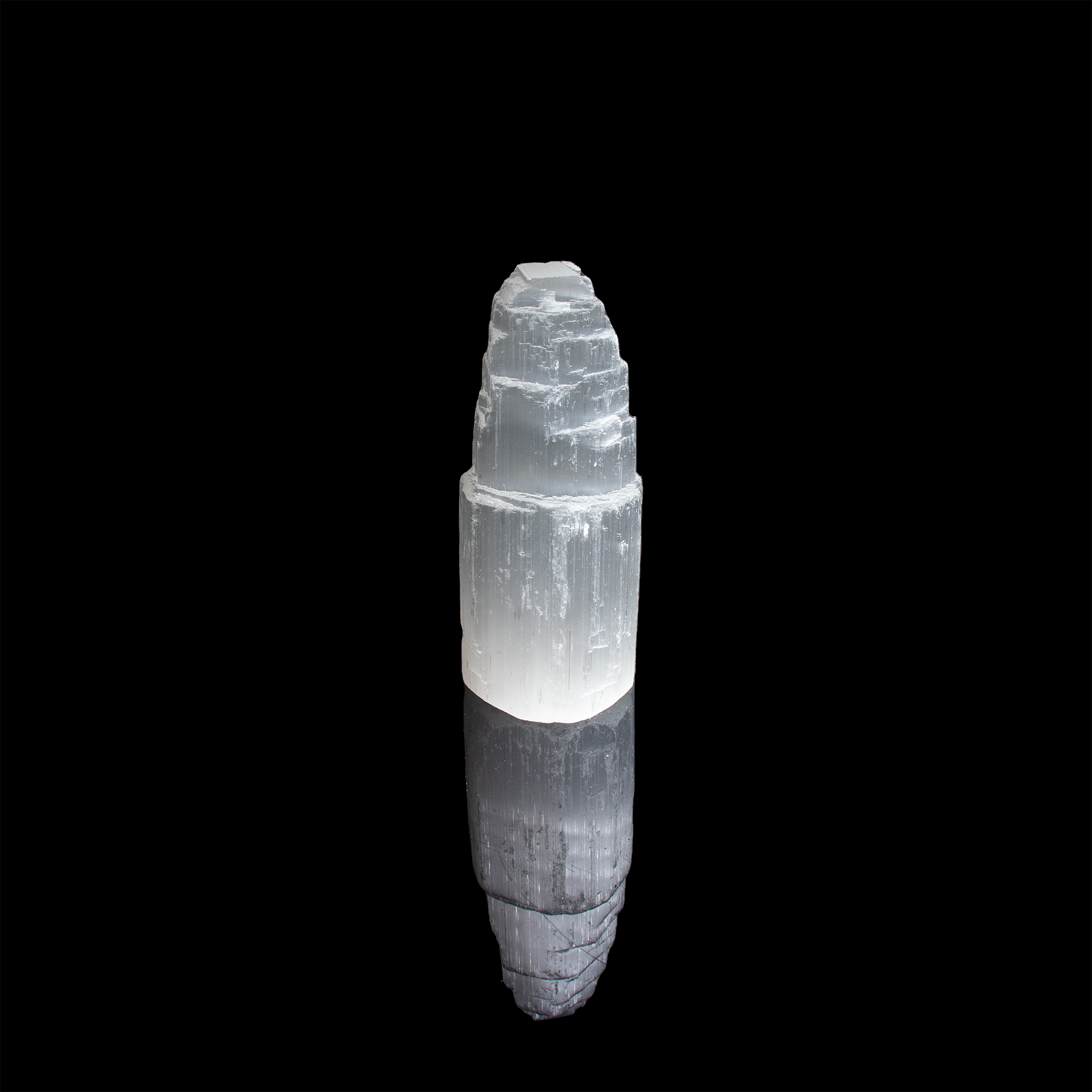 Selenite Plain Tower, 4"-4,5" Inch, #008