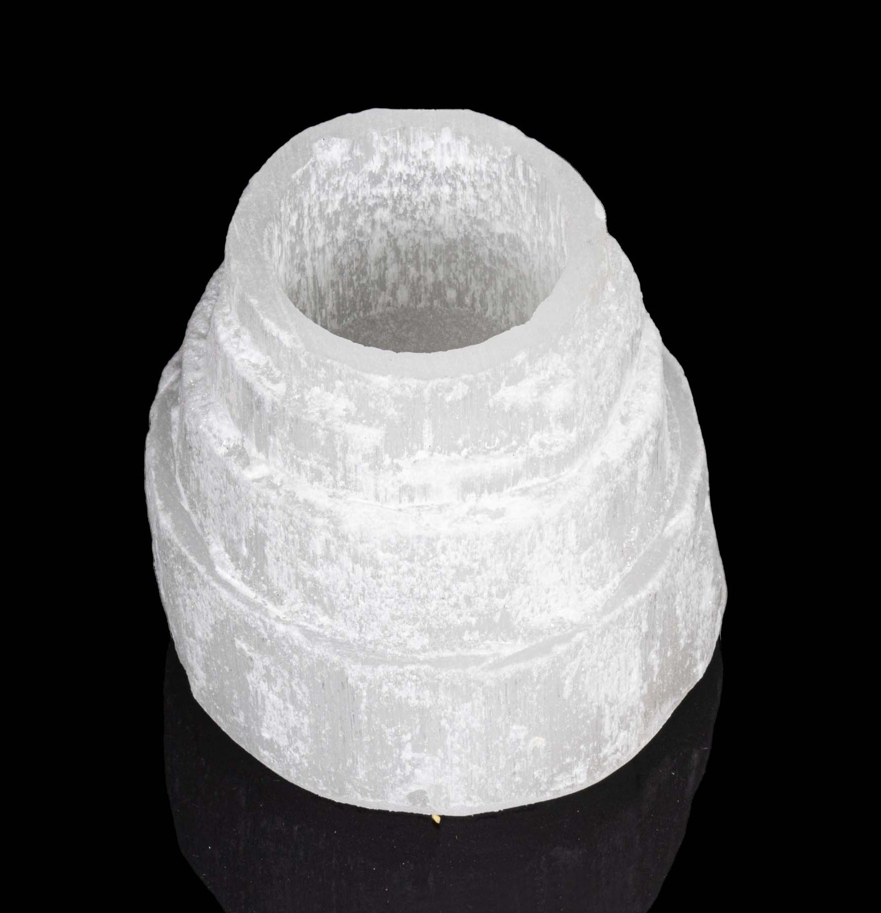 Selenite Plain Tower Candle Holder, 3"-3,5" Inch, #002