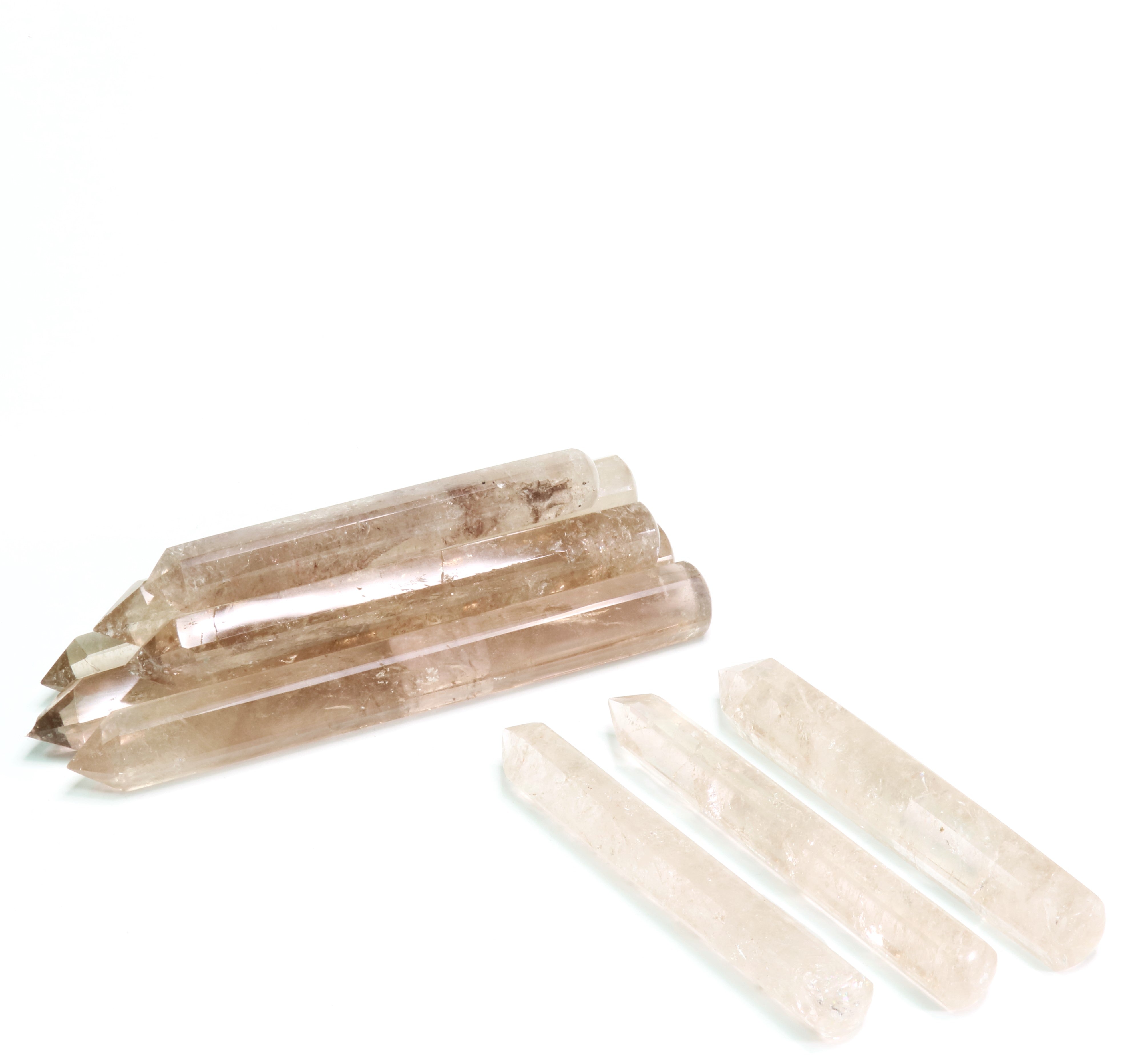 Double Term Smoky Quartz Points, 4"-7" inch, 0-250 gr, 1 Piece #005