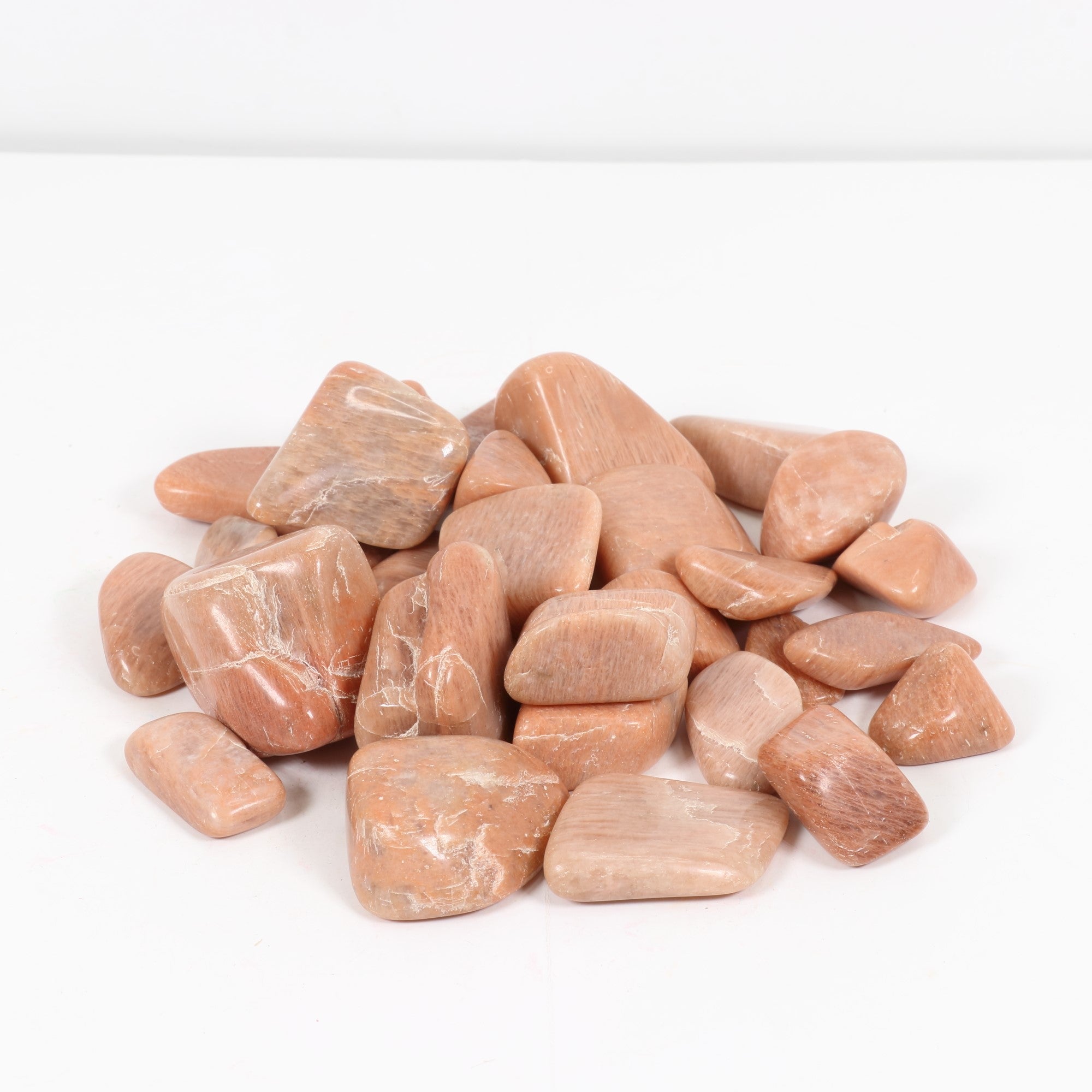 Tumbled Peach Moonstone, 2-3 cm, Standard Quality, 1 Lb.