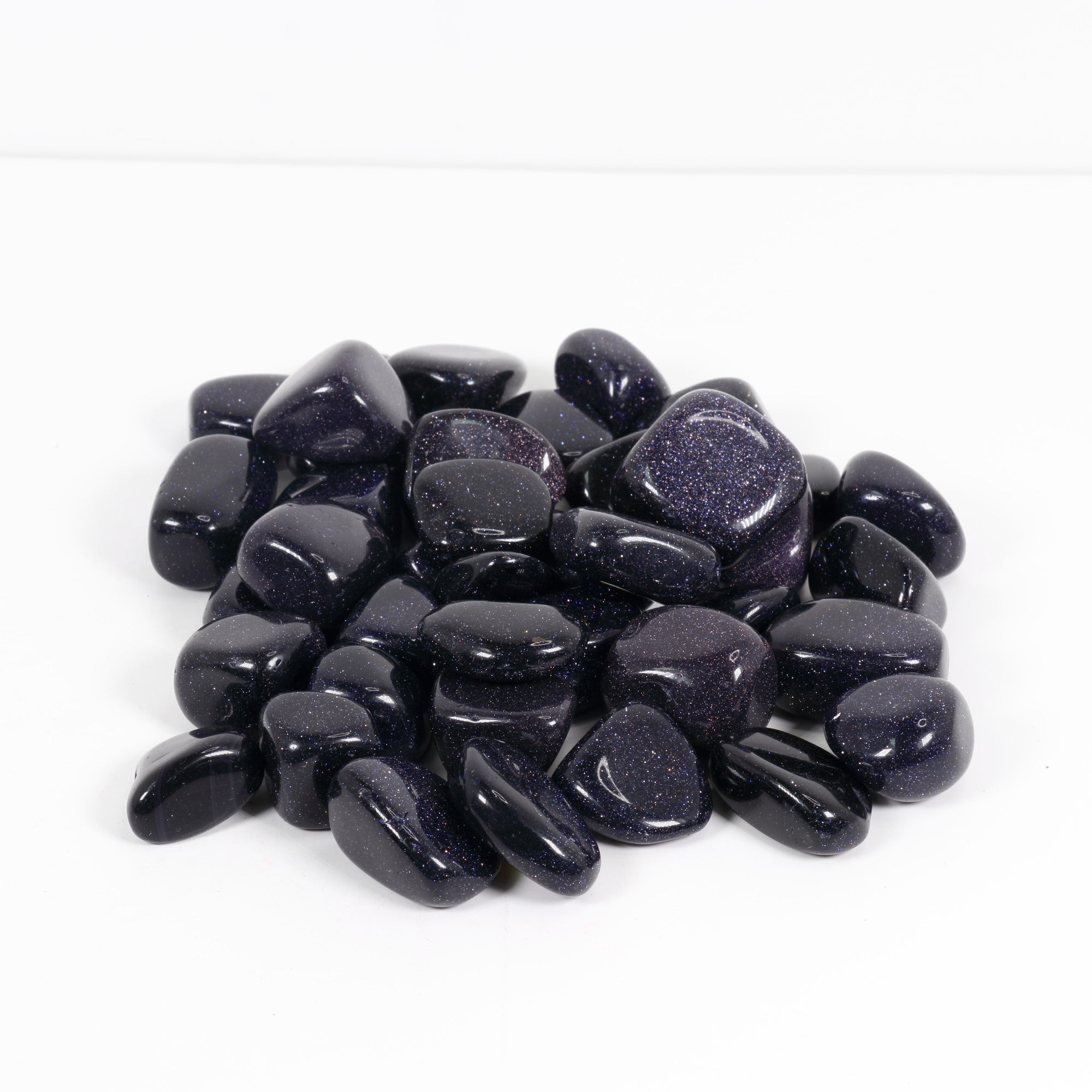 Blue Gold Stone Tumbled Stone, 2-3cm, 1 Lb