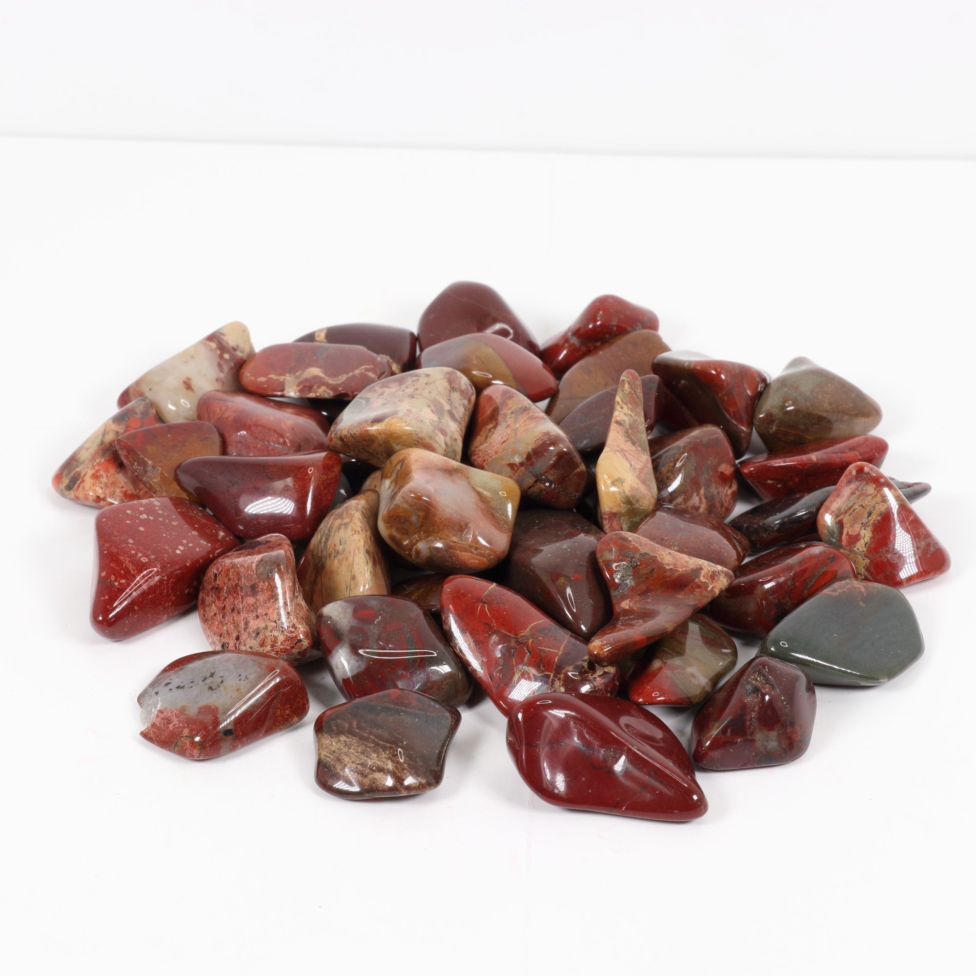 Tumbled Rainbow Jasper, 2-3 cm, Standard Quality, 1 Lb.