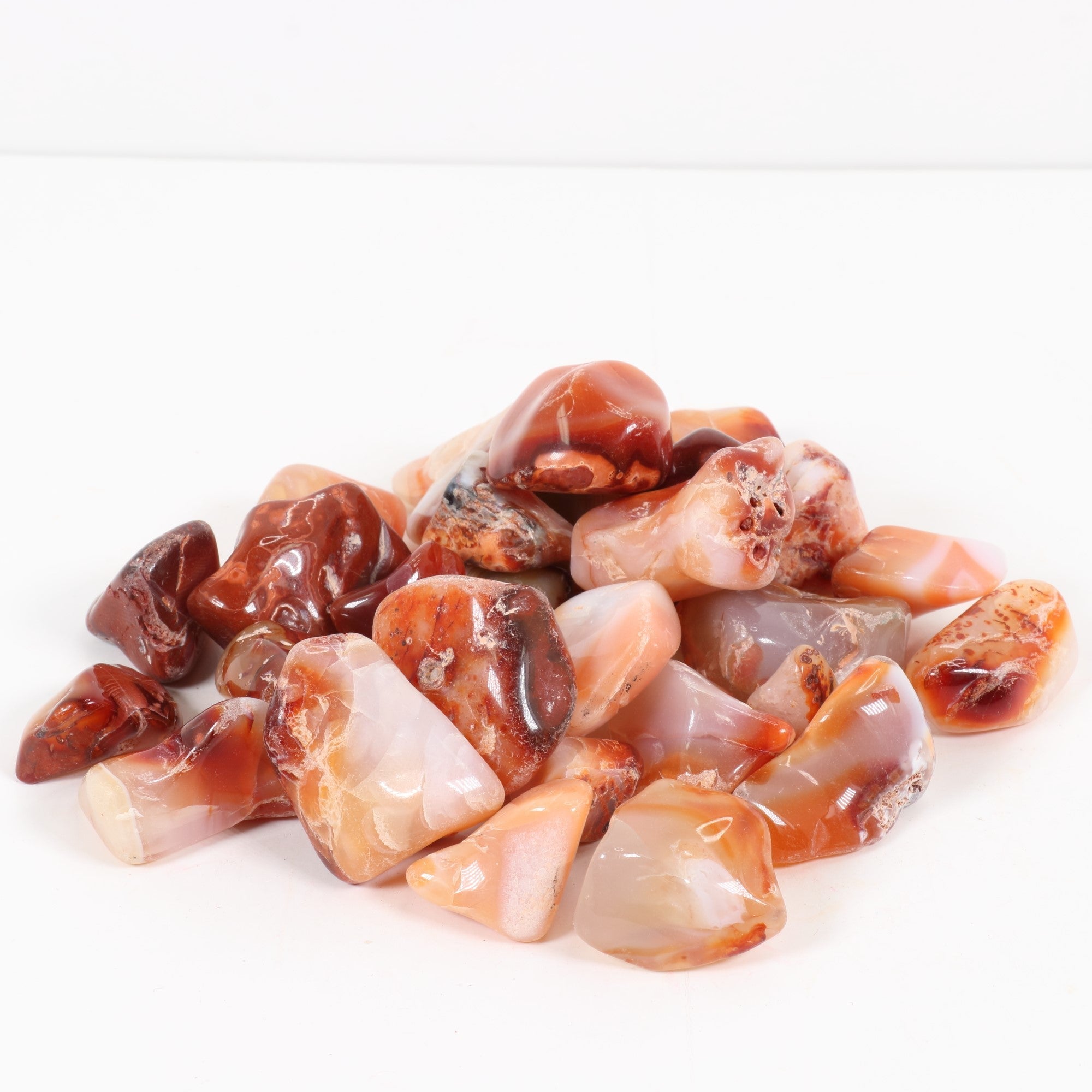 Tumbled Carnelian, 3-4 cm, Extra Quality, 1 Lb.