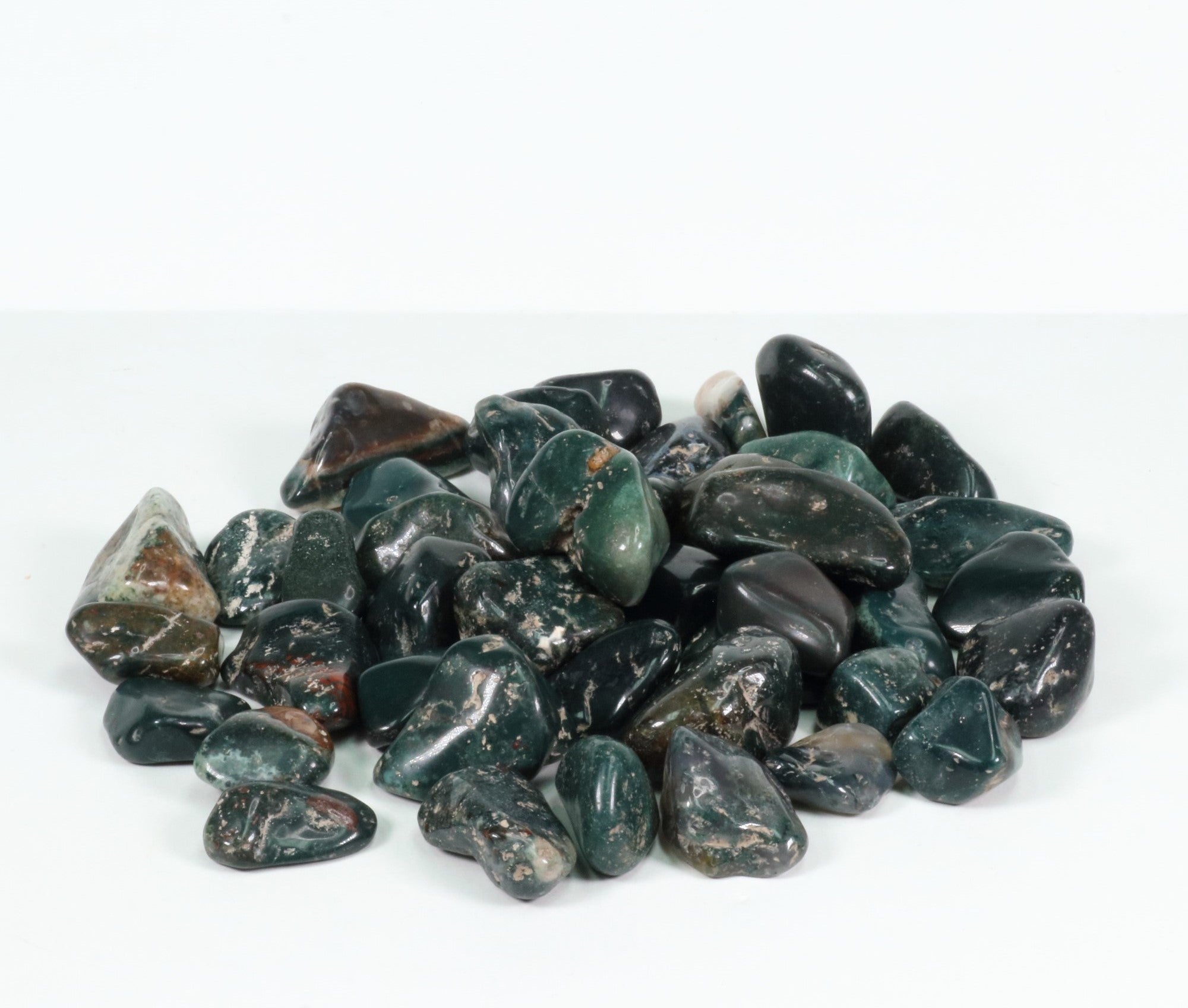 Tumbled Moss Agate, 2-3 cm, A Quality, 1 Lb