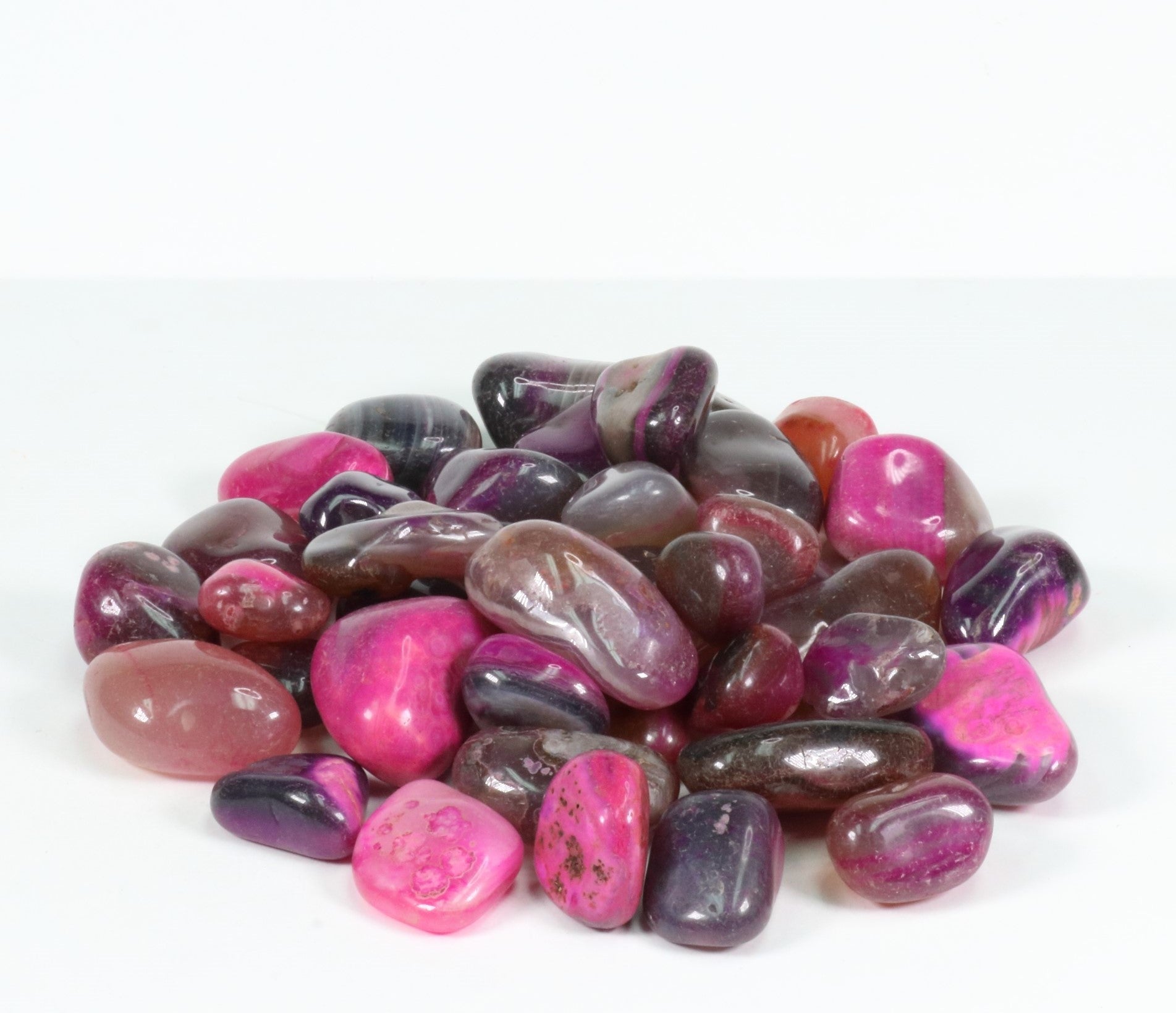 Tumbled Pink Agate, 2-3 cm, B Quality, 1 Lb