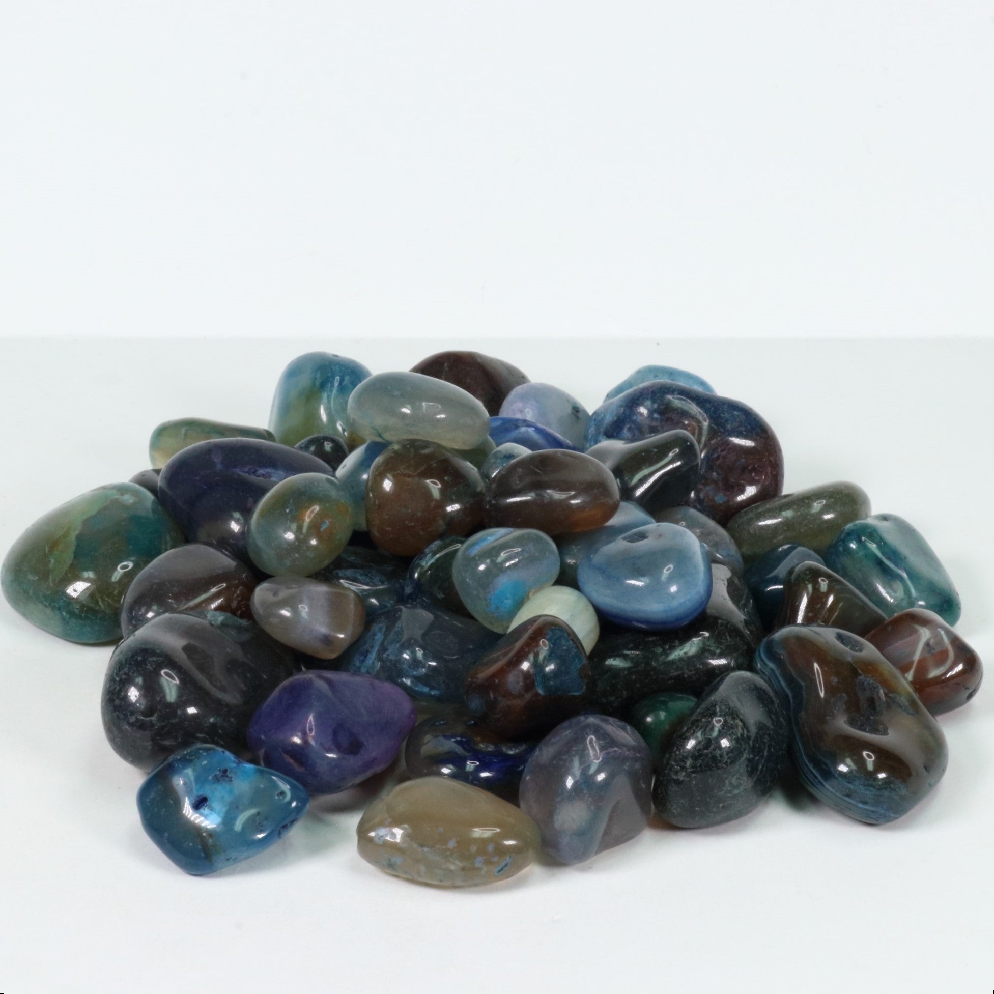 Tumbled Blue Agate, 2-3 cm, Mista Quality, 1 Lb