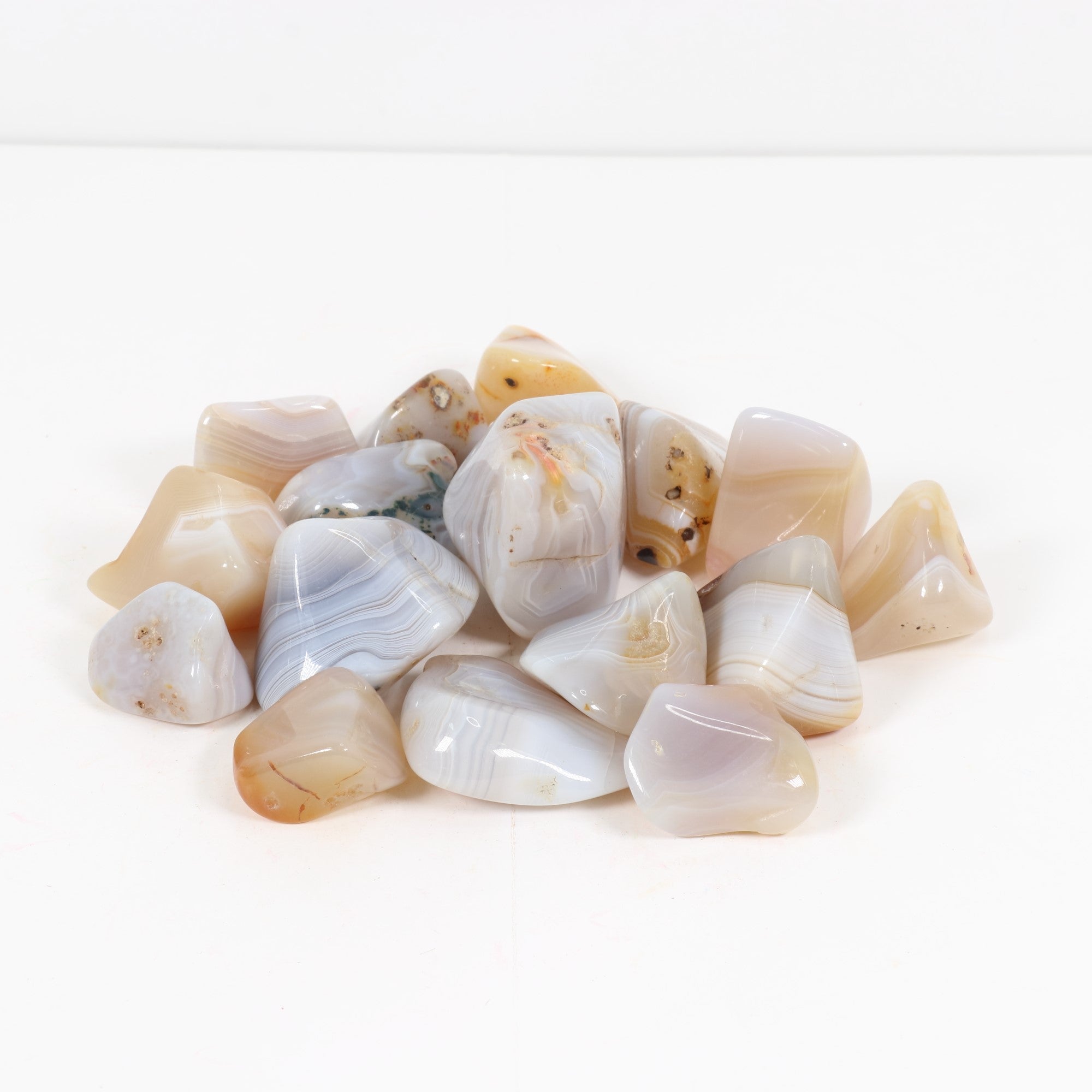 Tumbled Banded Agate, 2-3 cm, Standard Quality, 1 Lb.