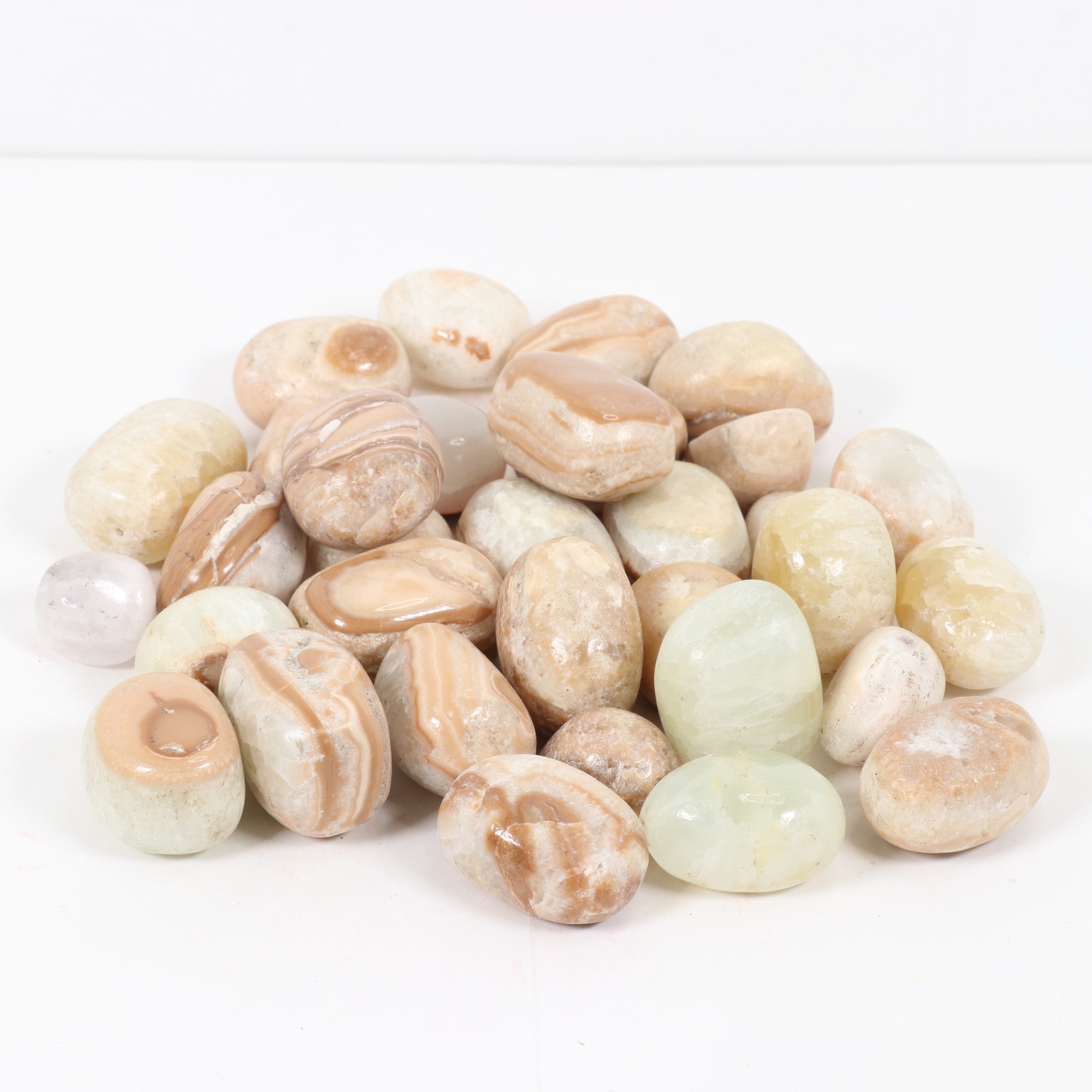 Tumbled Caribbean Calcite, 2-3 cm, Standard Quality, 1 Lb.