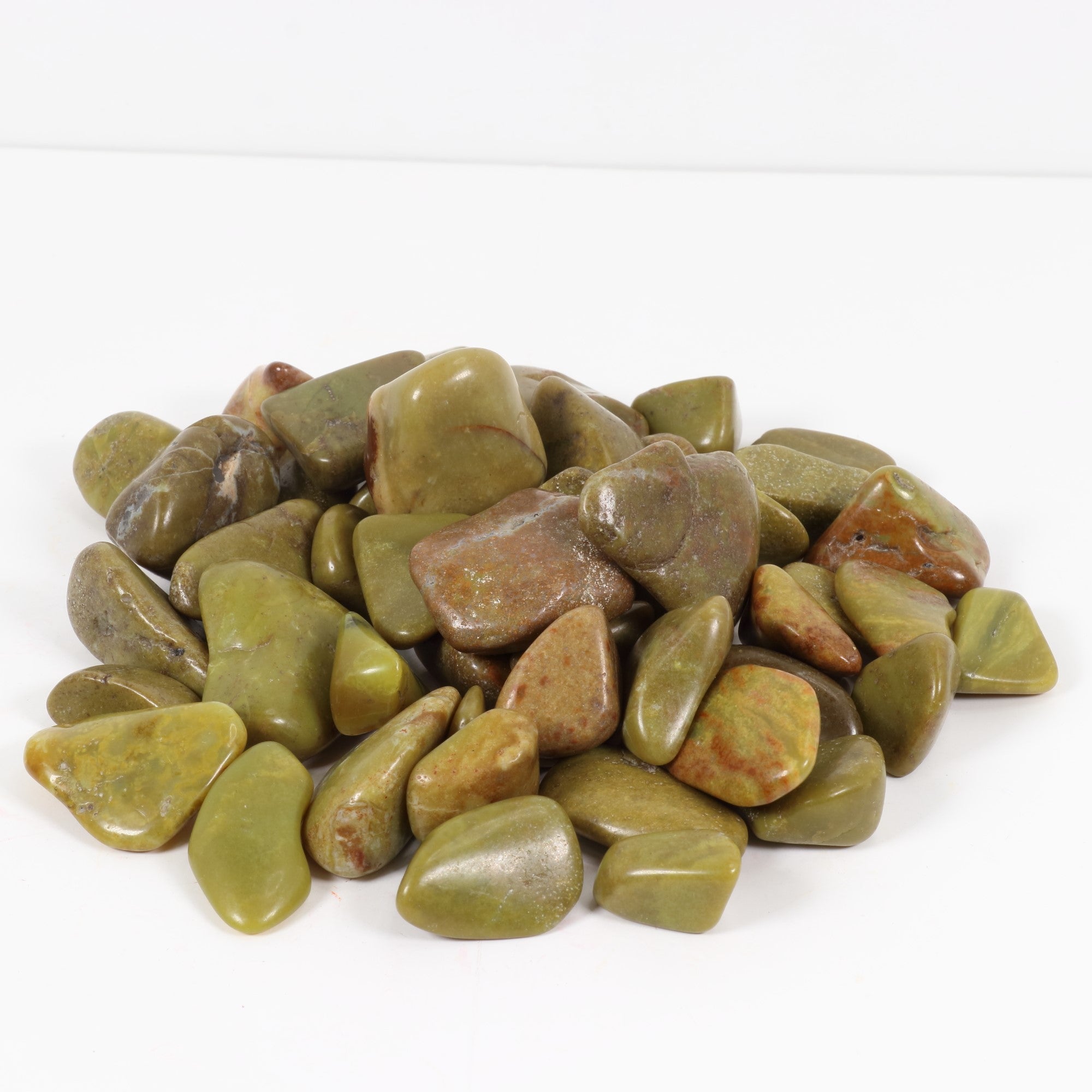 Tumbled Green Opal, 2-3 cm, Standard Quality, 1 Lb.