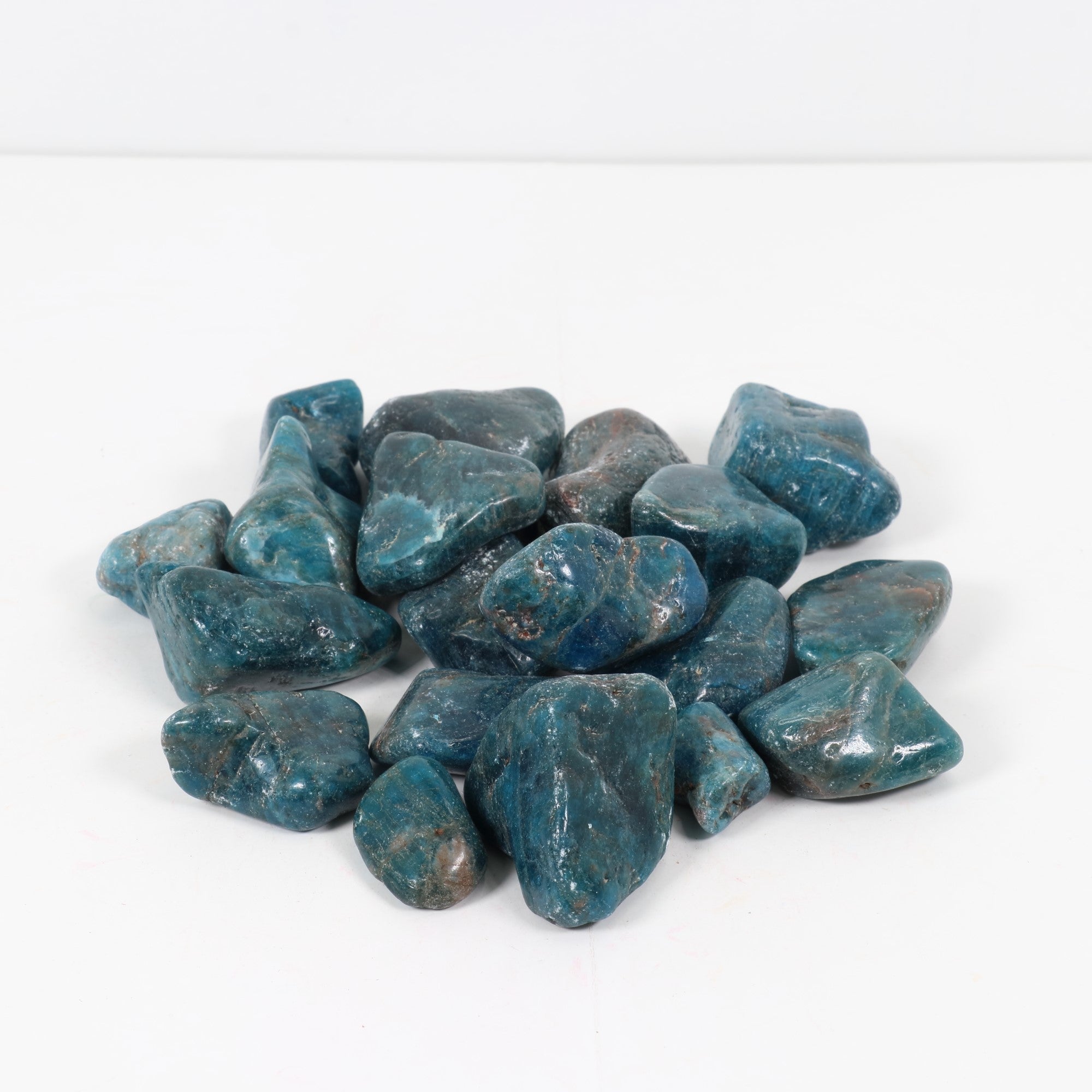 Tumbled Blue Apatite, 2-3 cm, Standard Quality, 1 Lb.