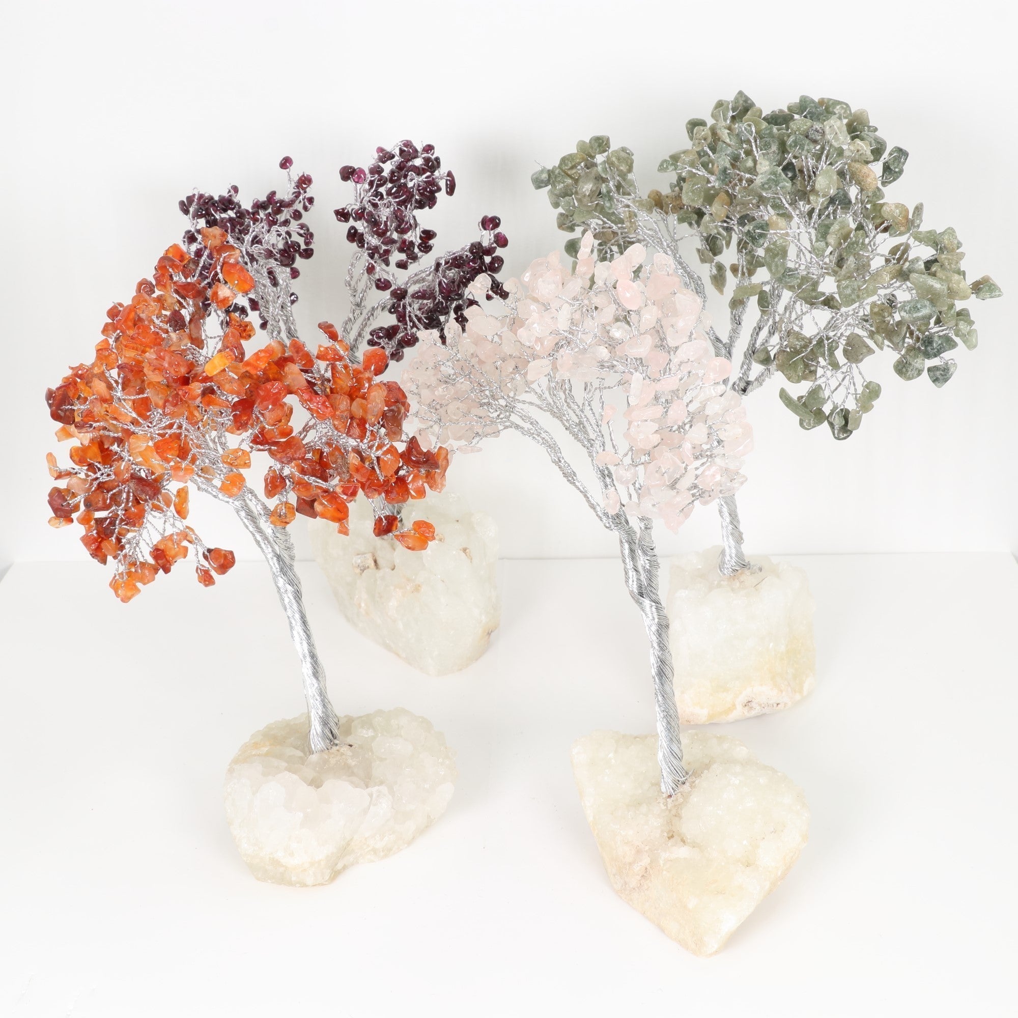 Assorted Stones Zeolite Base Small Tree, 6"-7" Inch, 25 Pieces in a Pack