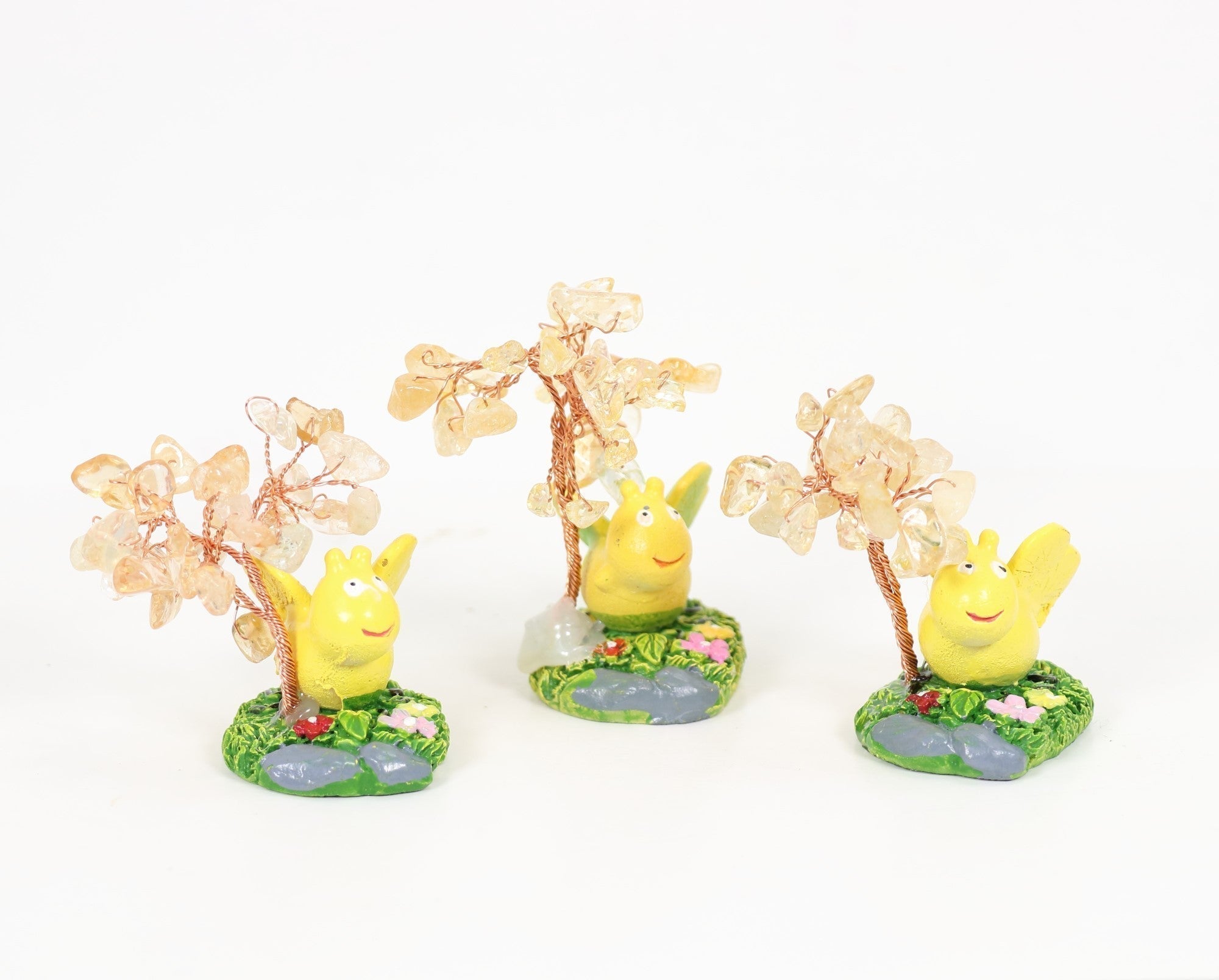 Citrine Terrarium Bee Miniature Tree, 2"-3" Inch, 10 Pieces in a Pack