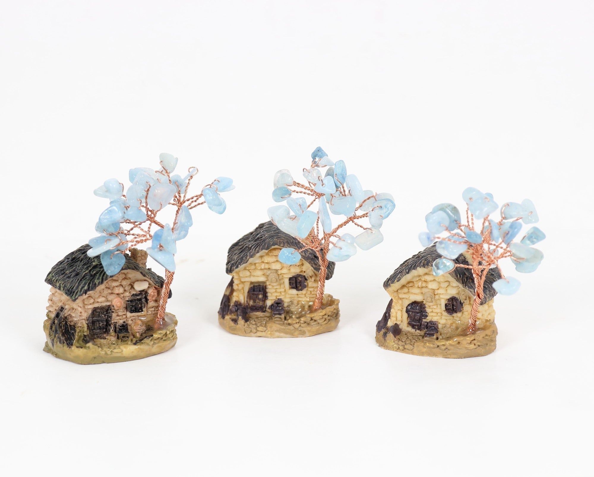 Aquamarine Terrarium House Miniature Tree, 2"-3" Inch, 10 Pieces in a Pack