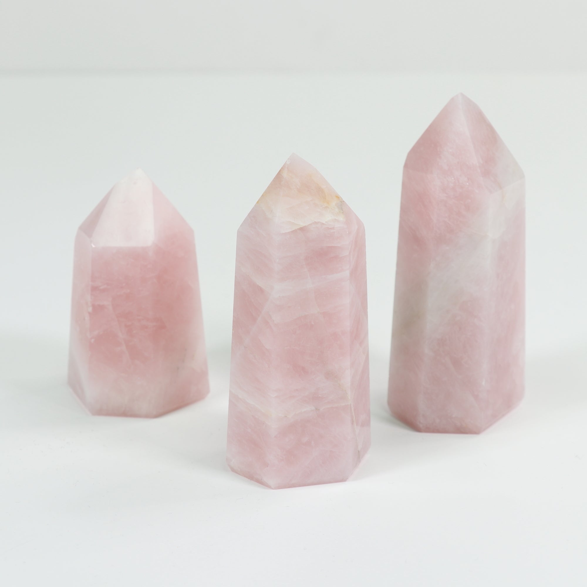 Rose Quartz Polished Tower, Cut Base,  200-300 Gr, 1 Piece #056