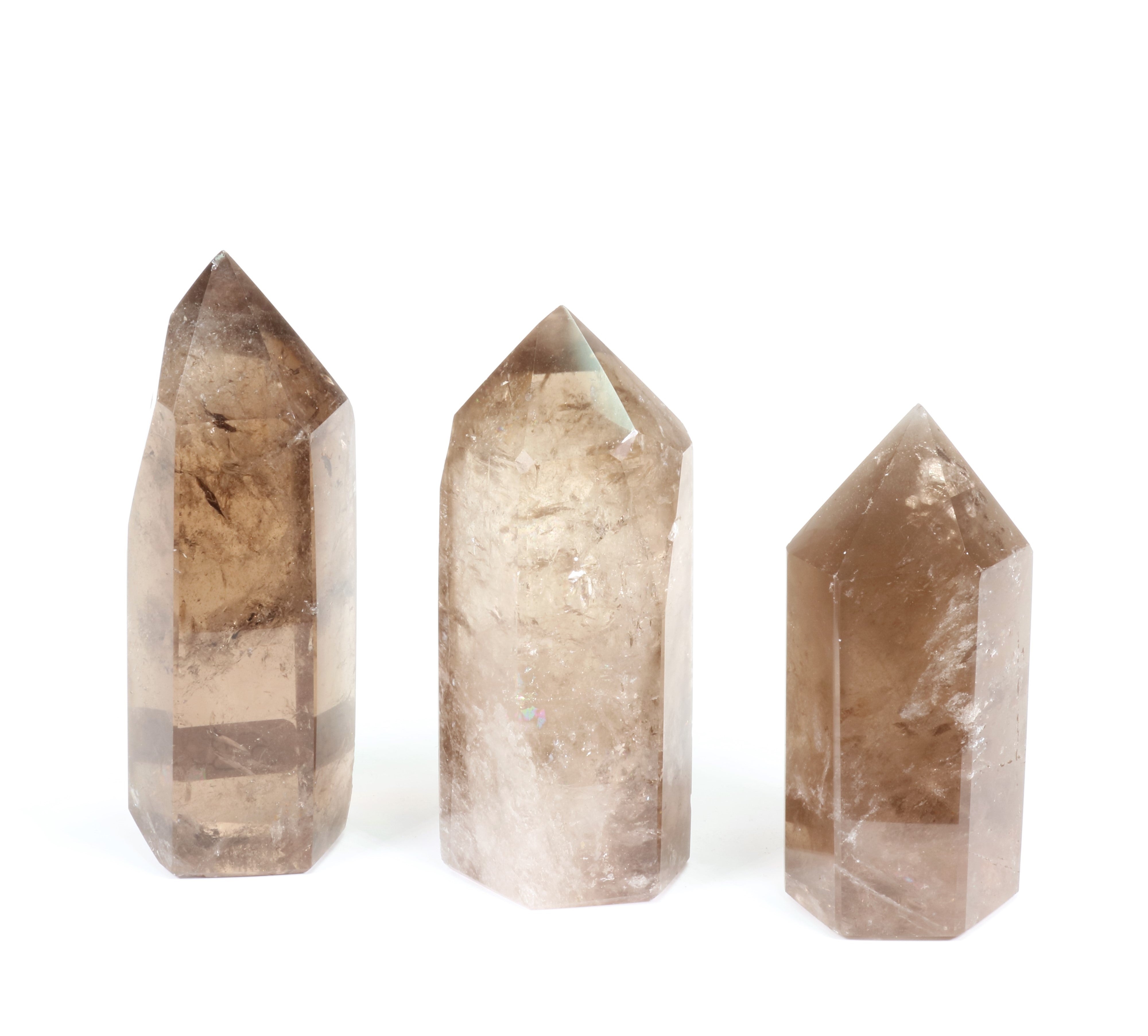 Smoky Quartz Polished Tower, Cut Base, 250-500 Gr, 1 Piece, #022