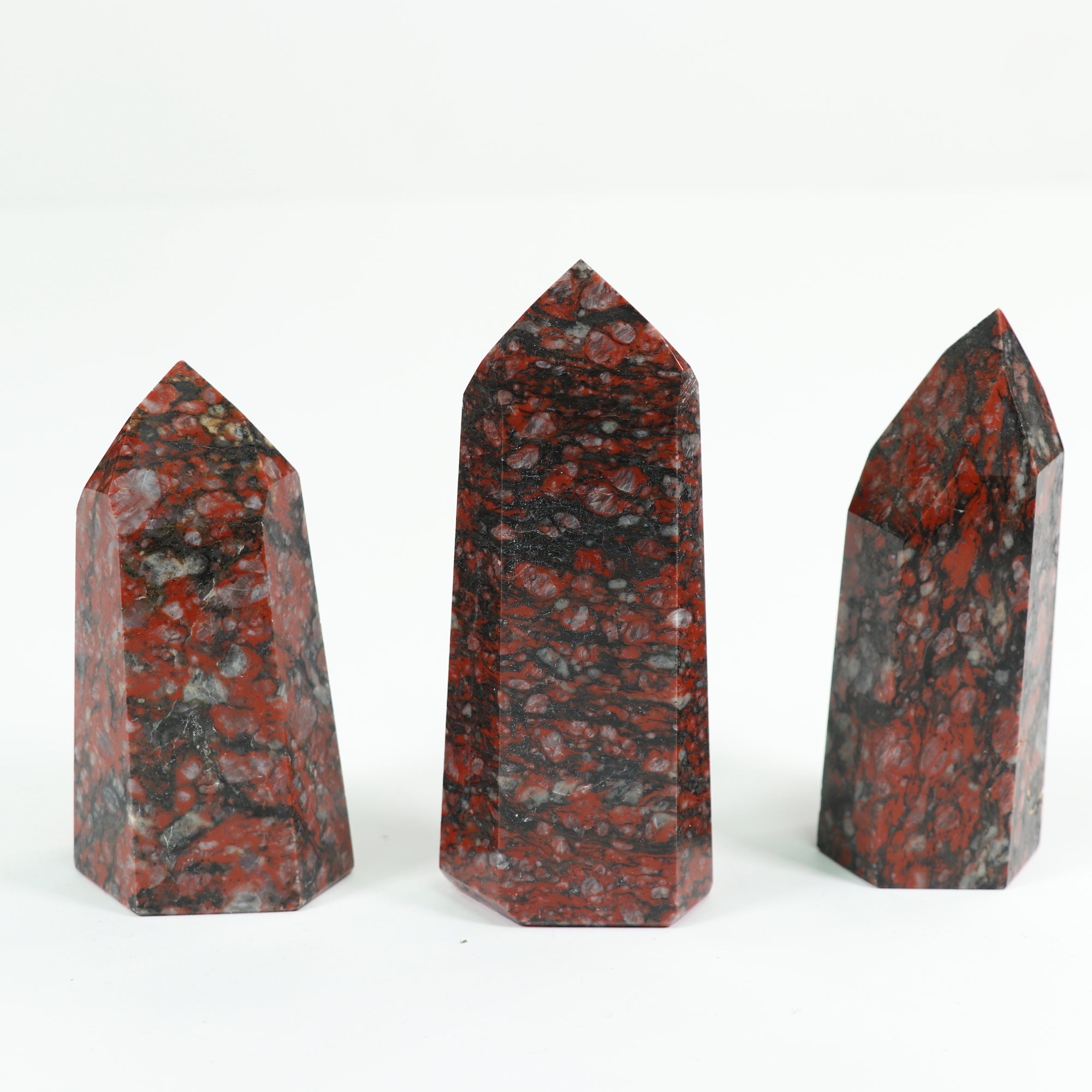 Red Snowflake Obsidian Polished Tower, Cut Base,  100-200 Gr, 1 Piece #030