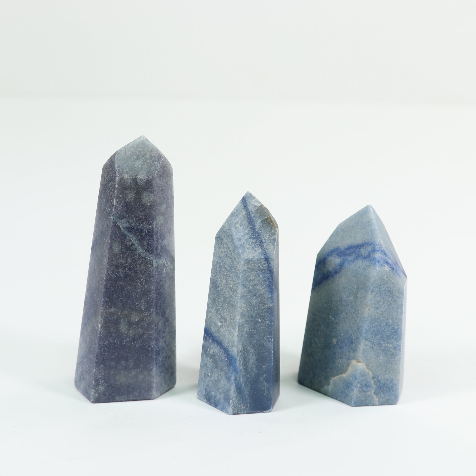 Blue Aventurine Polished Tower, Cut Base,  100-200 Gr, 1 Piece #062