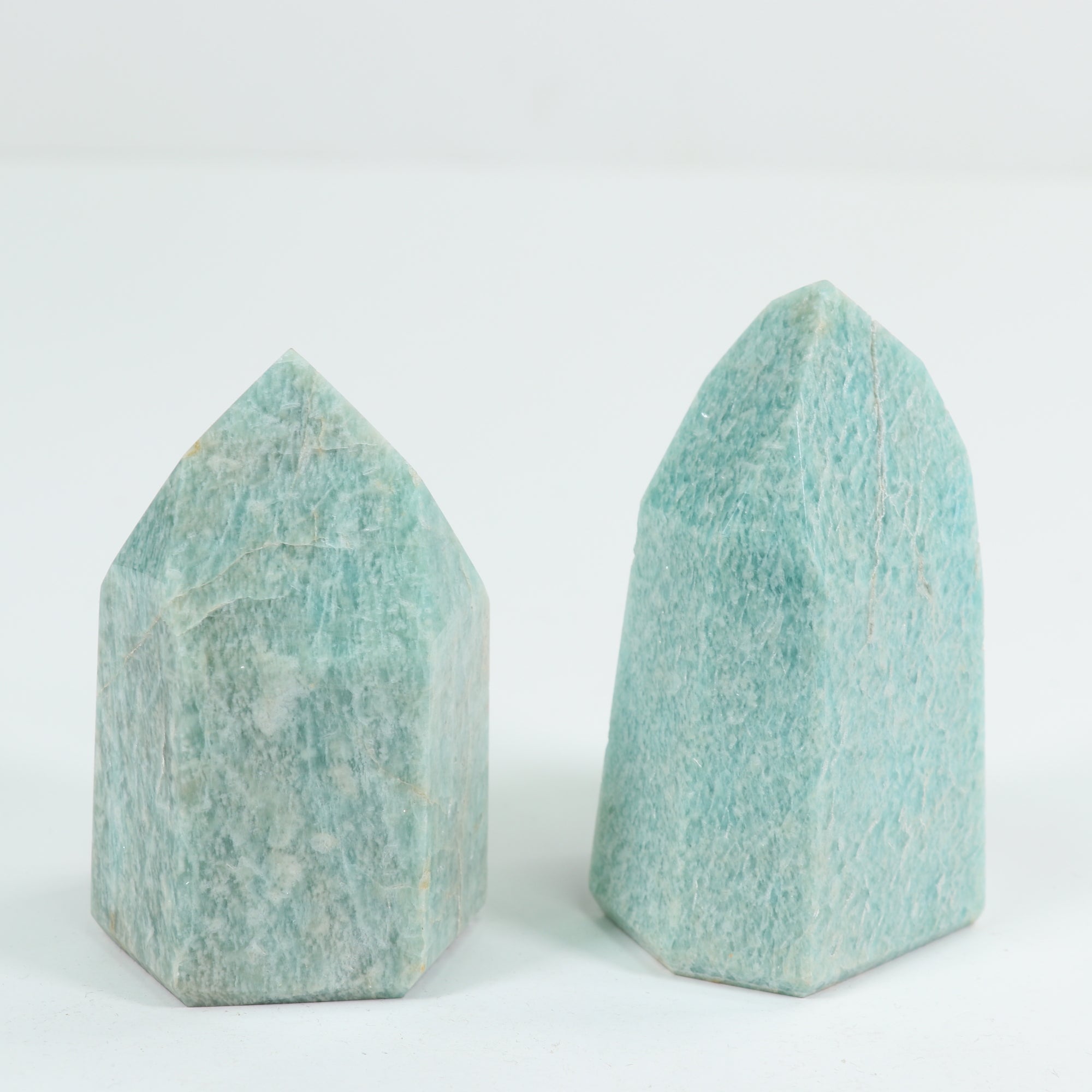 Amazonite Polished Tower, Cut Base,  400-500 Gr, 1 Piece #054