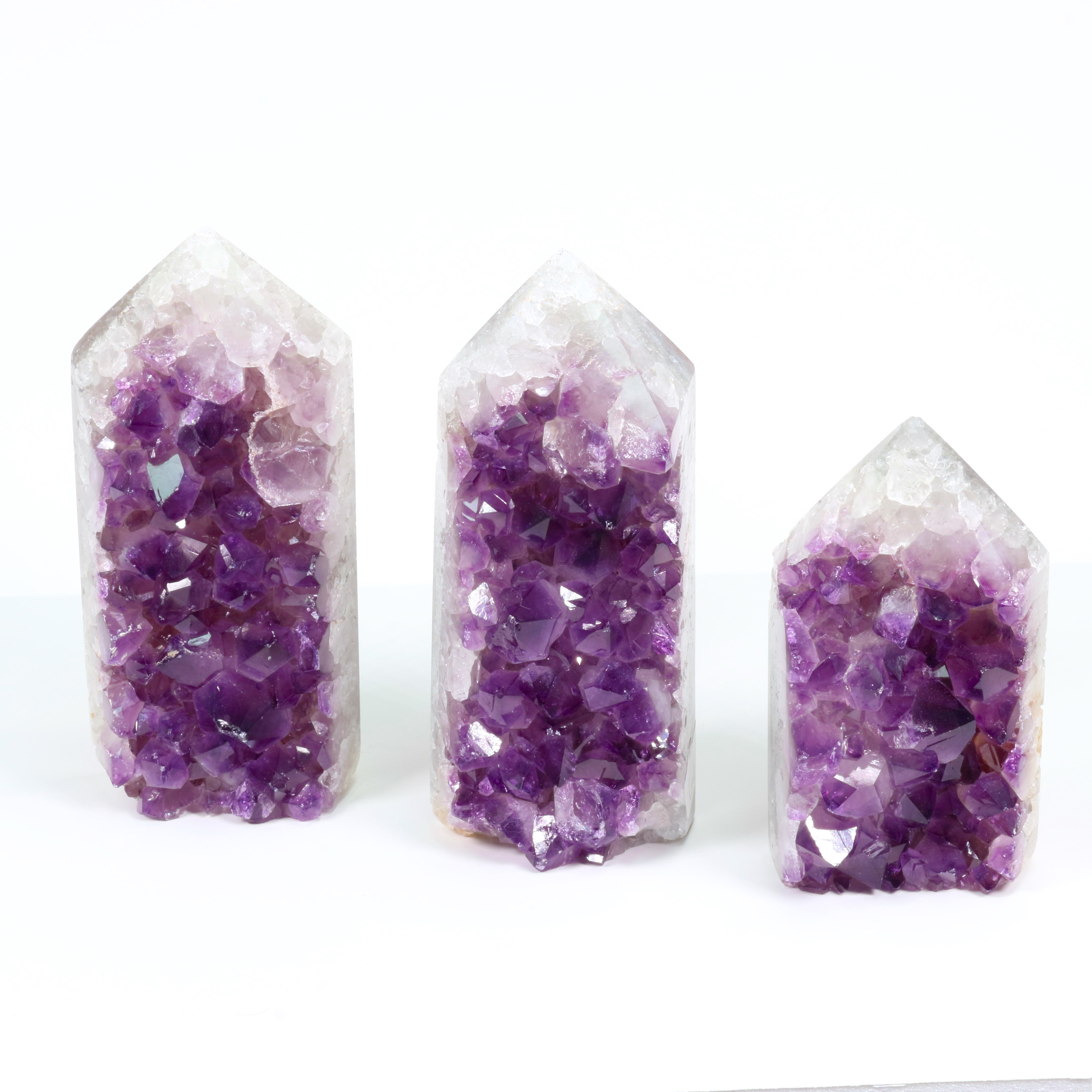 Amethyst Cluster Tower, Cut Base,  500-750 Gr,1 Piece, #002