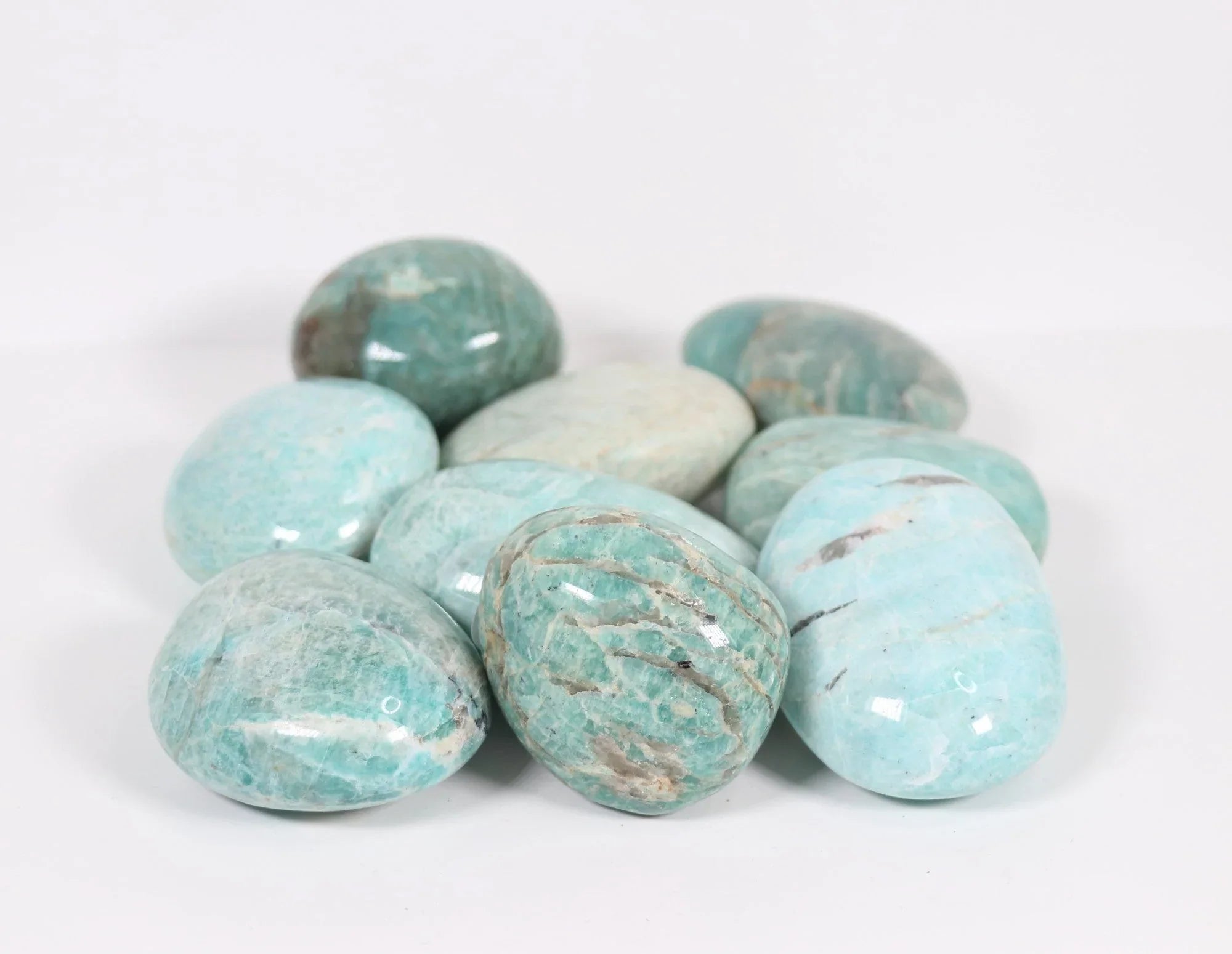 Amazonite Palm Stone, ~3.5" Inch, 200-300 gr, 1 Piece #005