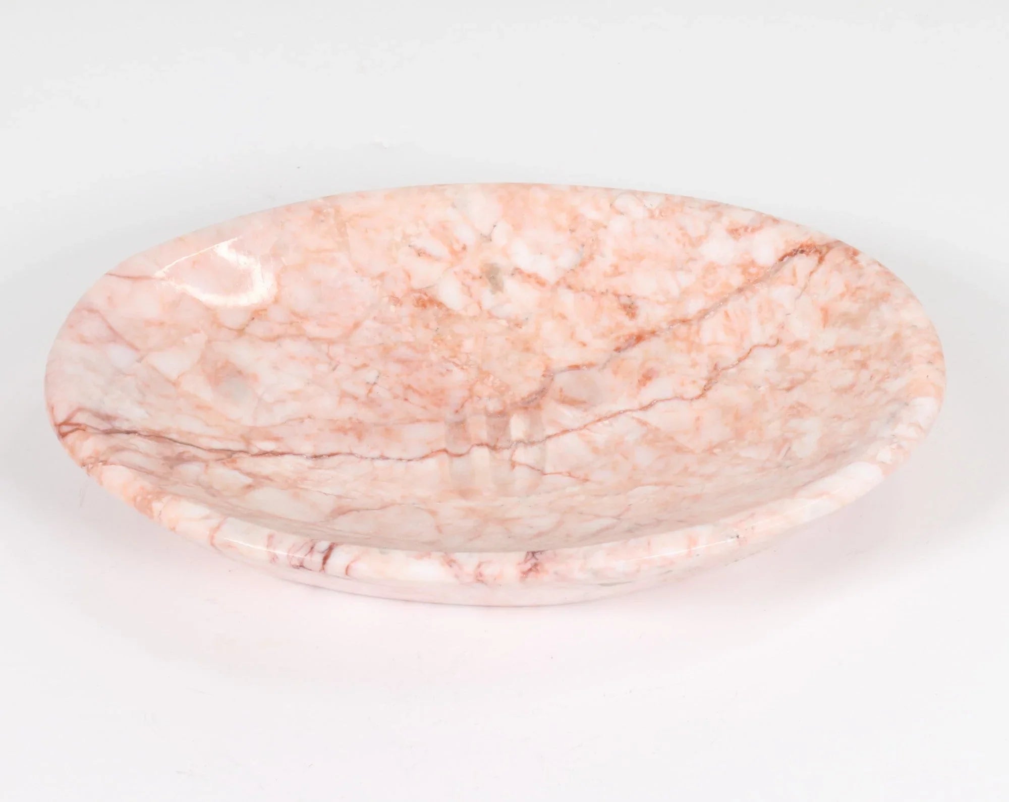 Pink Calcite Tray,  Hand Carved, 5" x 3.5" Inch, #003